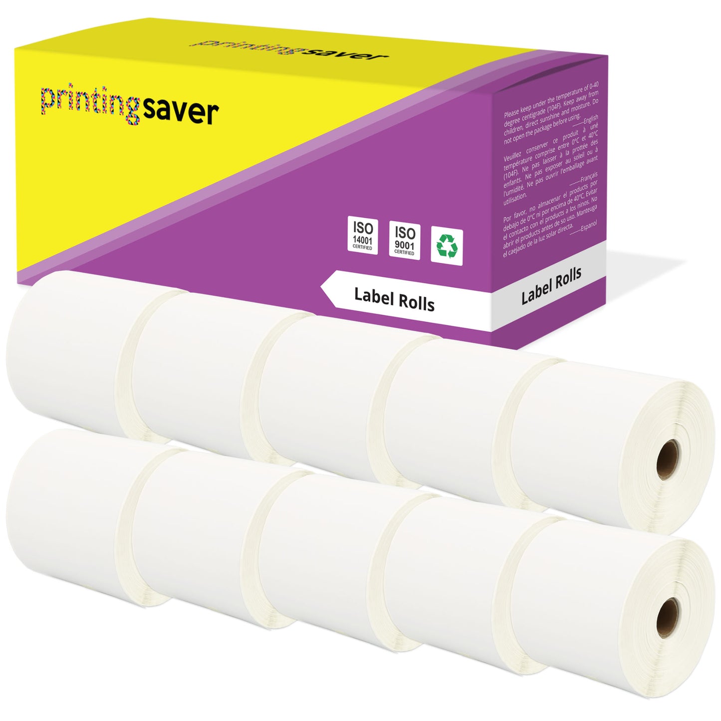 Compatible Roll 100mm x 150mm White Direct Thermal Labels for Zebra - Printing Saver