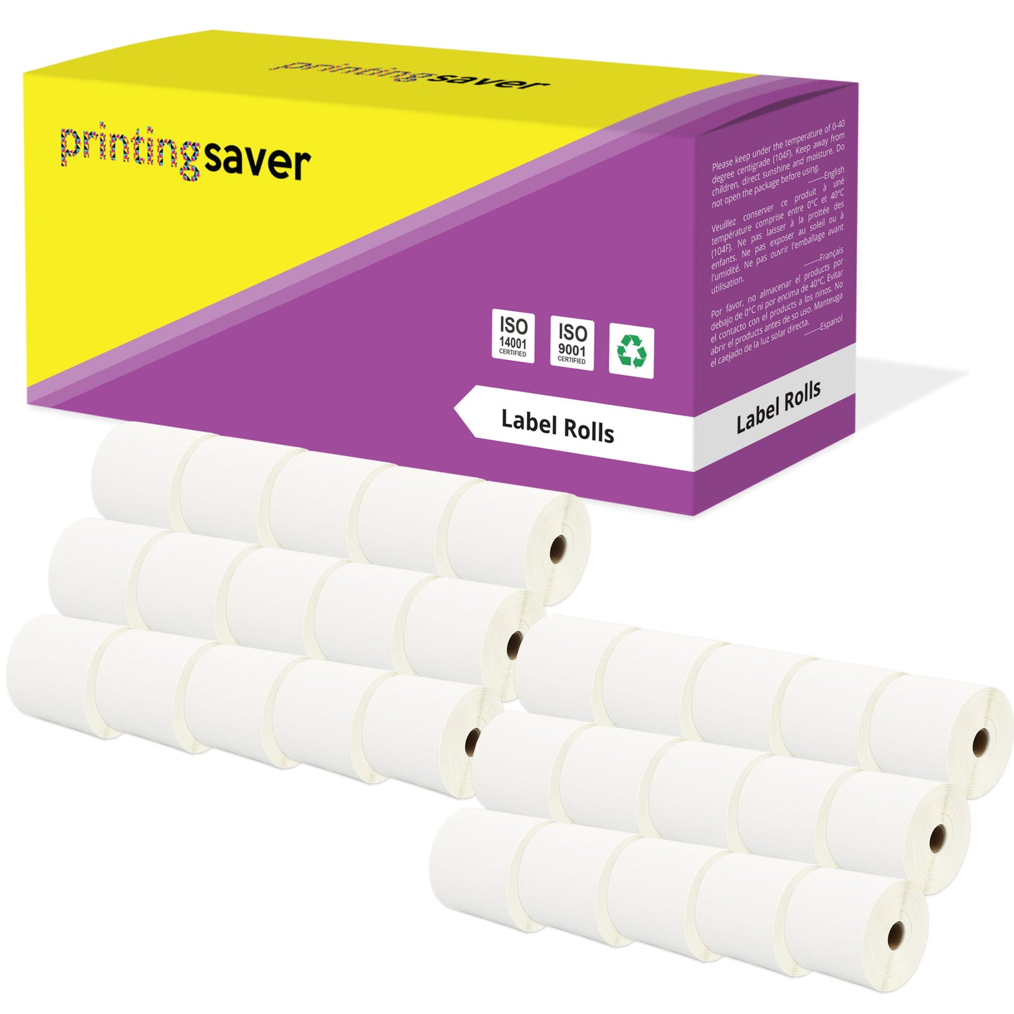 Compatible Roll 100mm x 150mm White Direct Thermal Labels for Zebra - Printing Saver