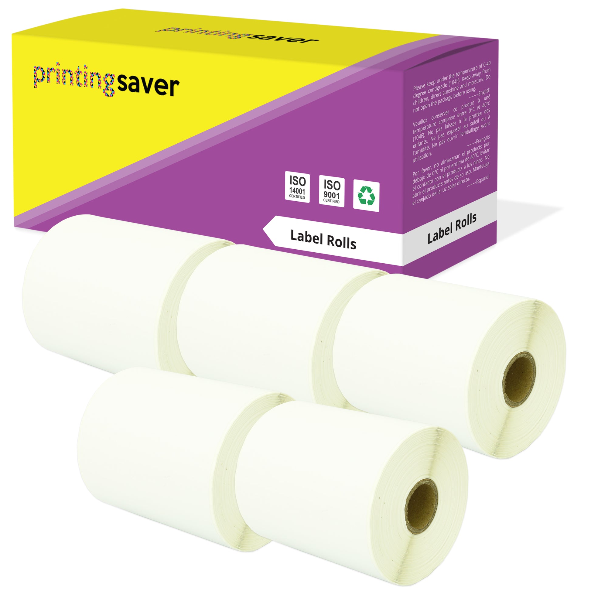 Printing Saver 100 x 210 mm Compatible Direct Thermal Labels Roll (200 Labels per Roll) - Printing Saver