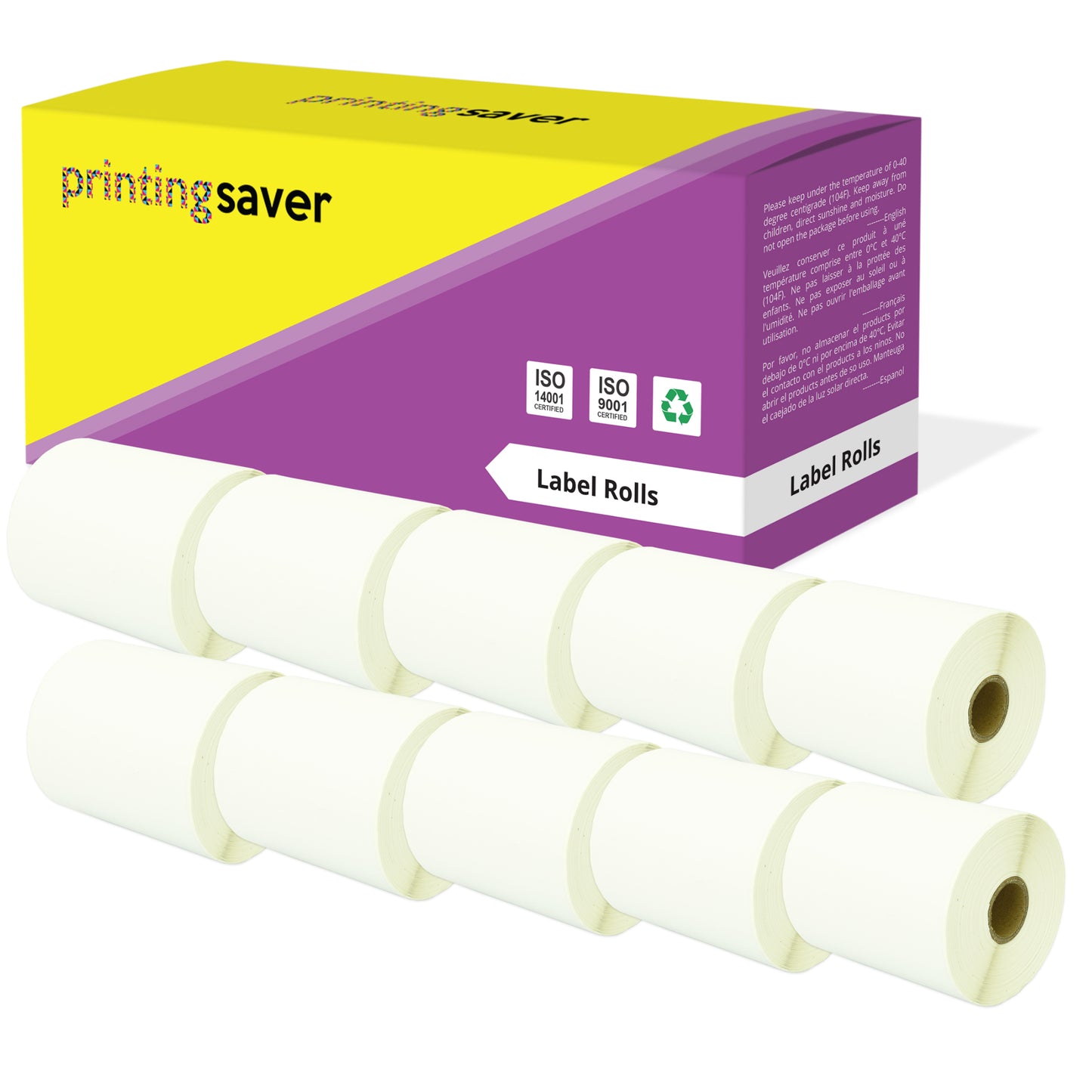 Printing Saver 100 x 210 mm Compatible Direct Thermal Labels Roll (200 Labels per Roll) - Printing Saver