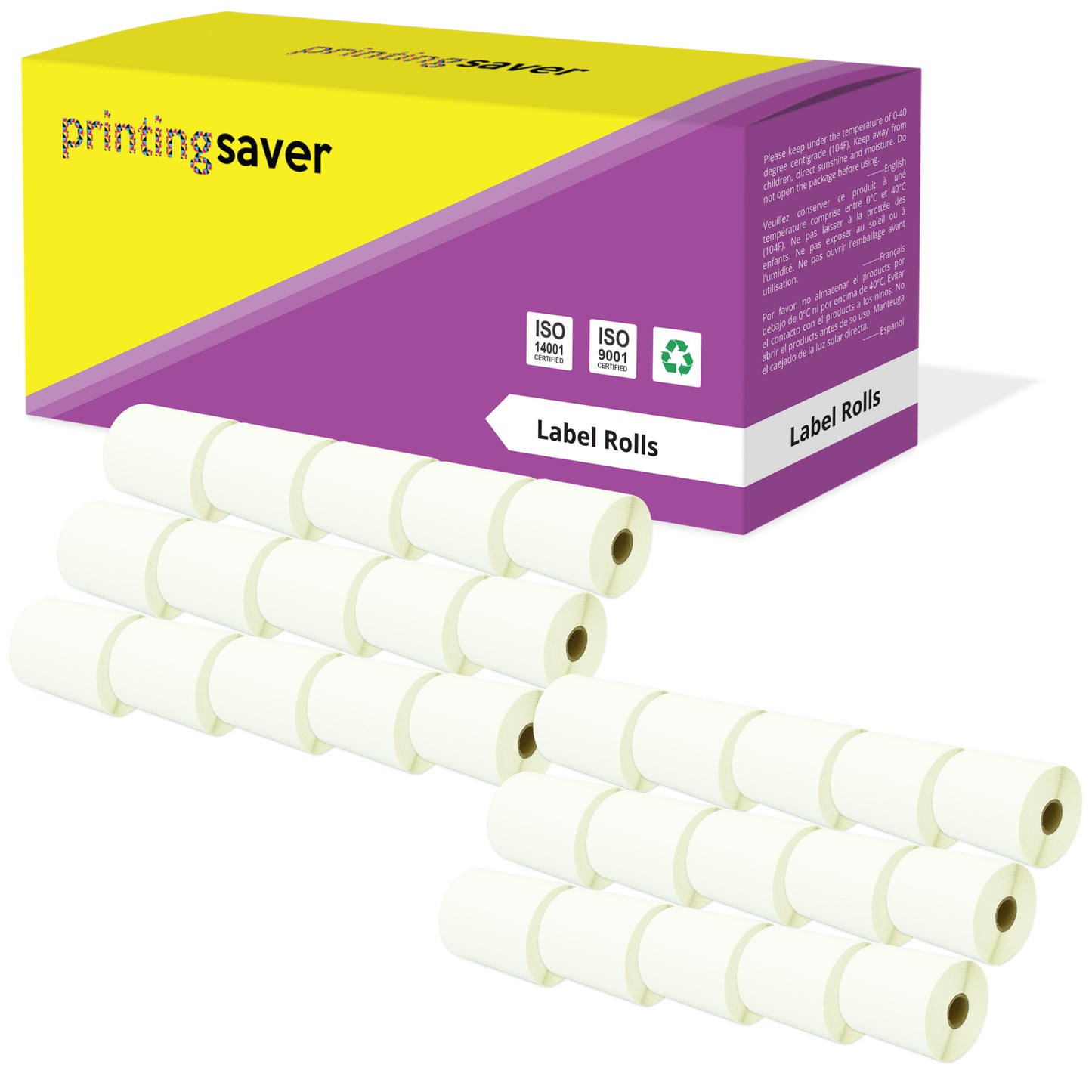 Printing Saver 100 x 210 mm Compatible Direct Thermal Labels Roll (200 Labels per Roll) - Printing Saver