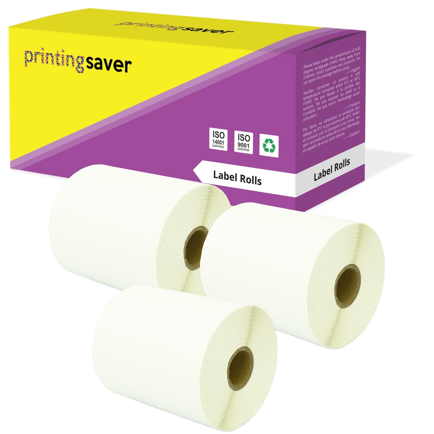 Printing Saver 100 x 210 mm Compatible Direct Thermal Labels Roll (200 Labels per Roll) - Printing Saver