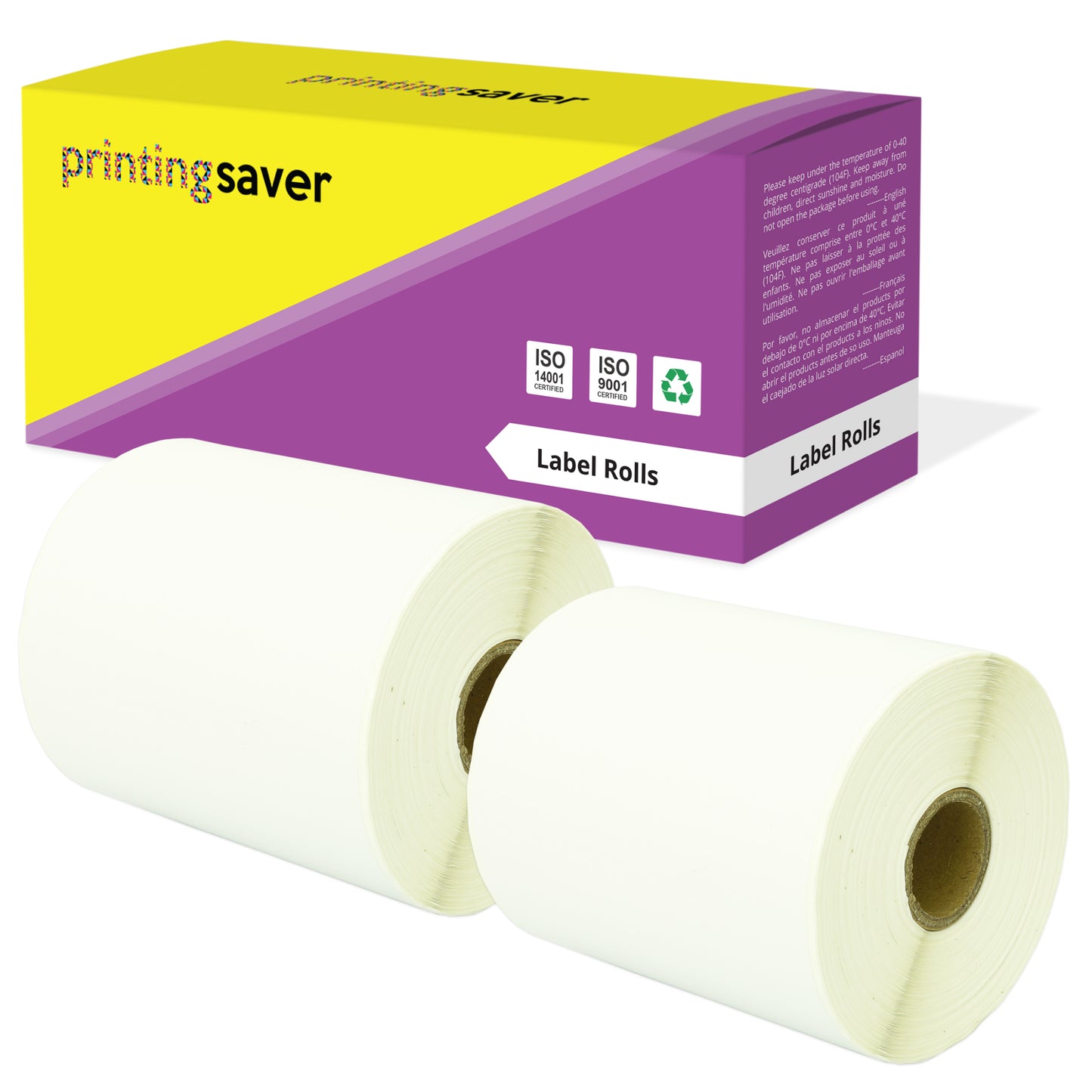 Printing Saver 100 x 210 mm Compatible Direct Thermal Labels Roll (200 Labels per Roll) - Printing Saver