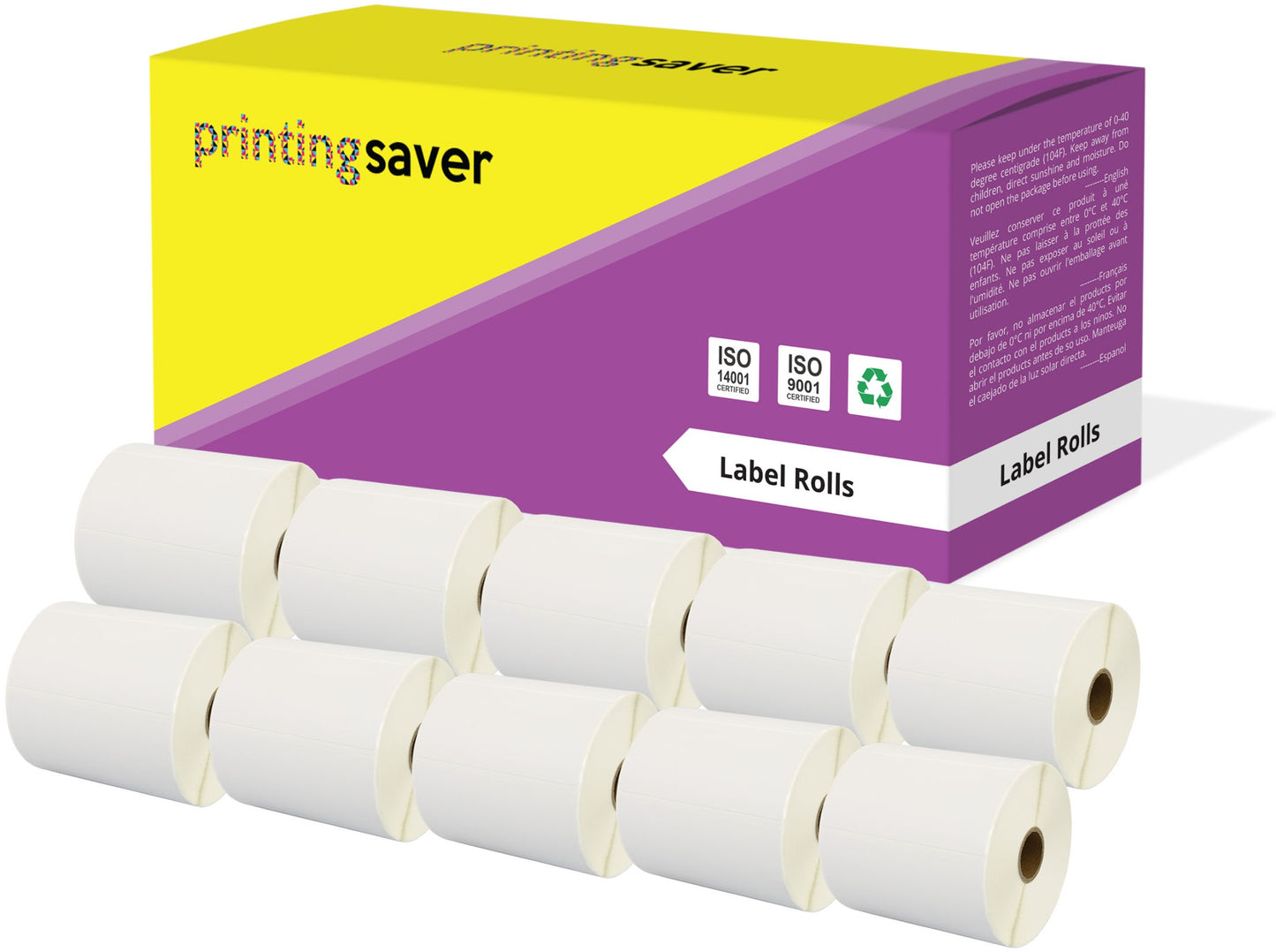 Compatible Roll 100mm x 50mm White Direct Thermal Labels for Zebra GK420d ZD420 TLP 2844 Citizen CL-S521 - Printing Saver