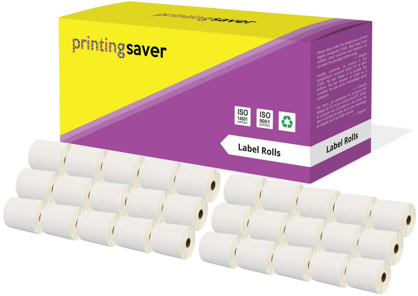 Compatible Roll 100mm x 50mm White Direct Thermal Labels for Zebra GK420d ZD420 TLP 2844 Citizen CL-S521 - Printing Saver