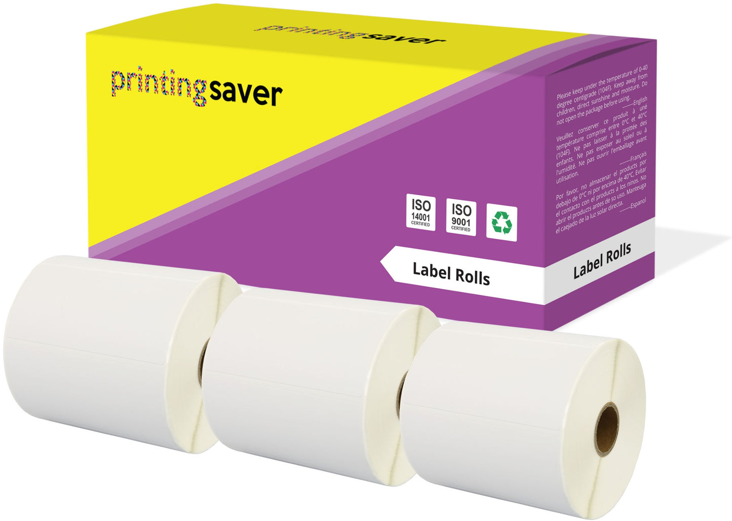 Compatible Roll 100mm x 50mm White Direct Thermal Labels for Zebra GK420d ZD420 TLP 2844 Citizen CL-S521 - Printing Saver
