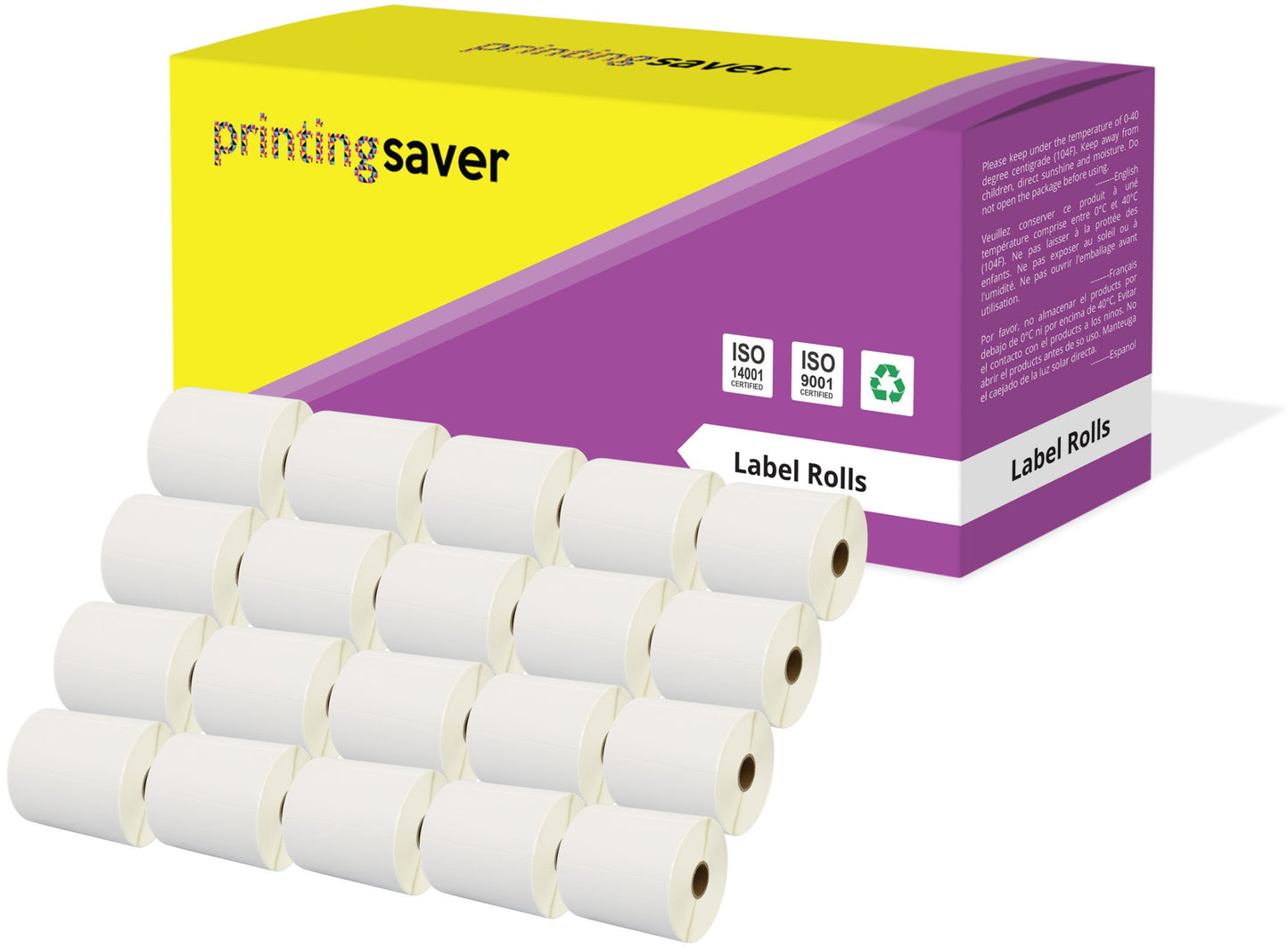 Compatible Roll 100mm x 50mm White Direct Thermal Labels for Zebra GK420d ZD420 TLP 2844 Citizen CL-S521 - Printing Saver