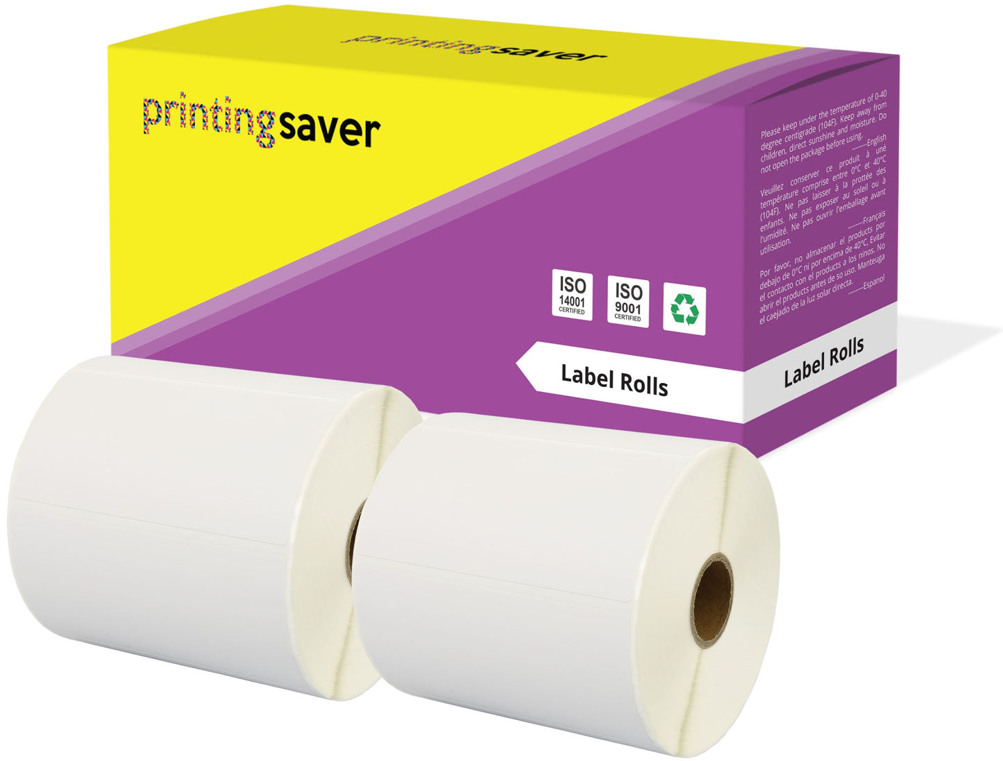 Compatible Roll 100mm x 50mm White Direct Thermal Labels for Zebra GK420d ZD420 TLP 2844 Citizen CL-S521 - Printing Saver