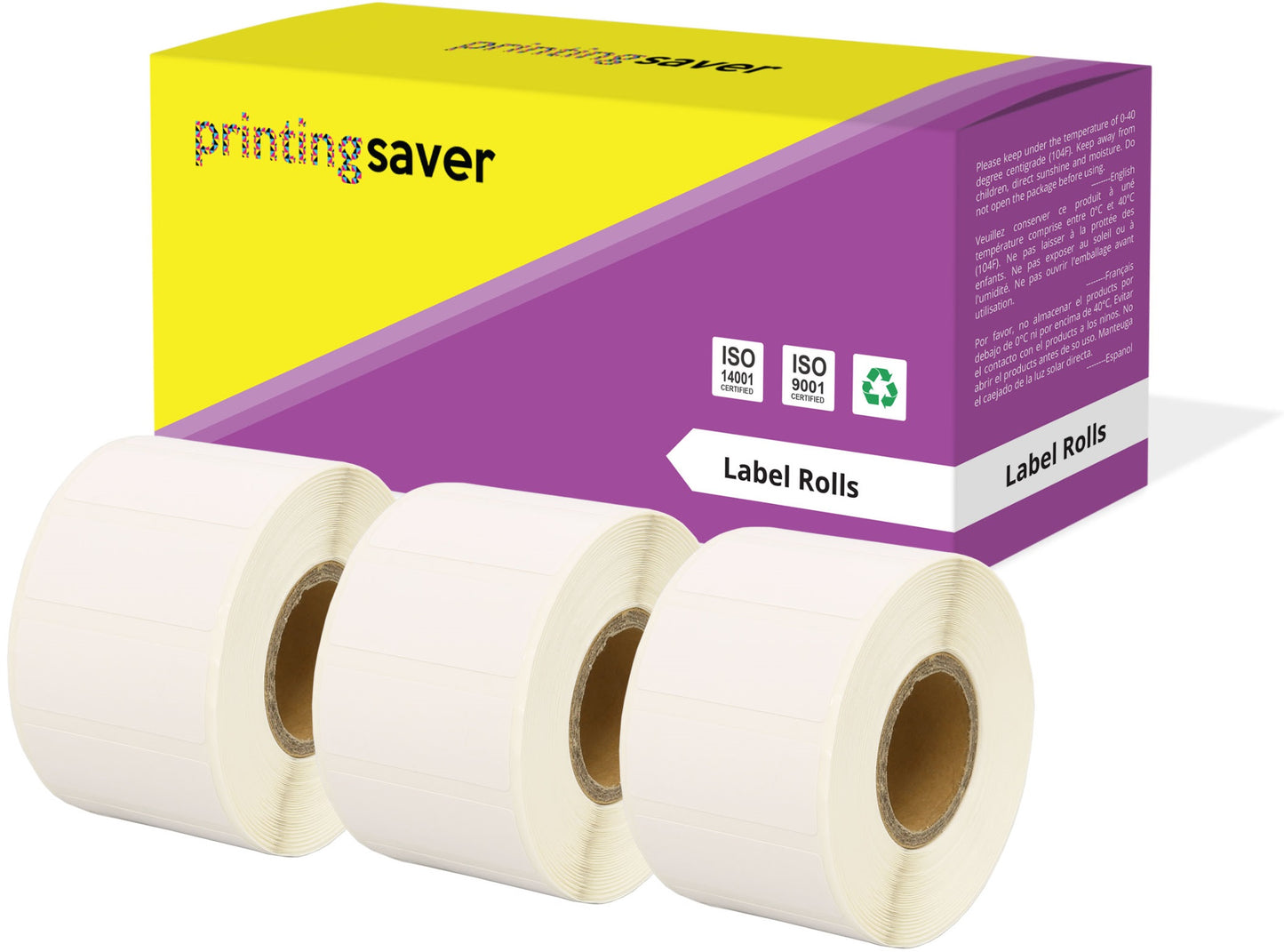 Compatible Roll 35mm x 14mm White Direct Thermal Labels for Zebra GK420d ZD420 TLP 2844 Citizen CL-S521 - Printing Saver