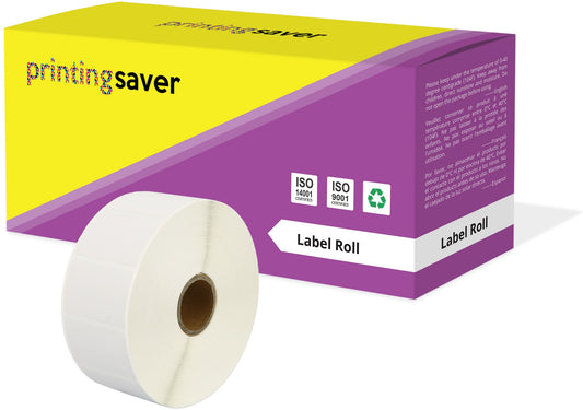 Compatible Roll 38mm x 25mm White Direct Thermal Labels for Zebra GK420d ZD420 TLP 2844 Citizen CL-S521 - Printing Saver