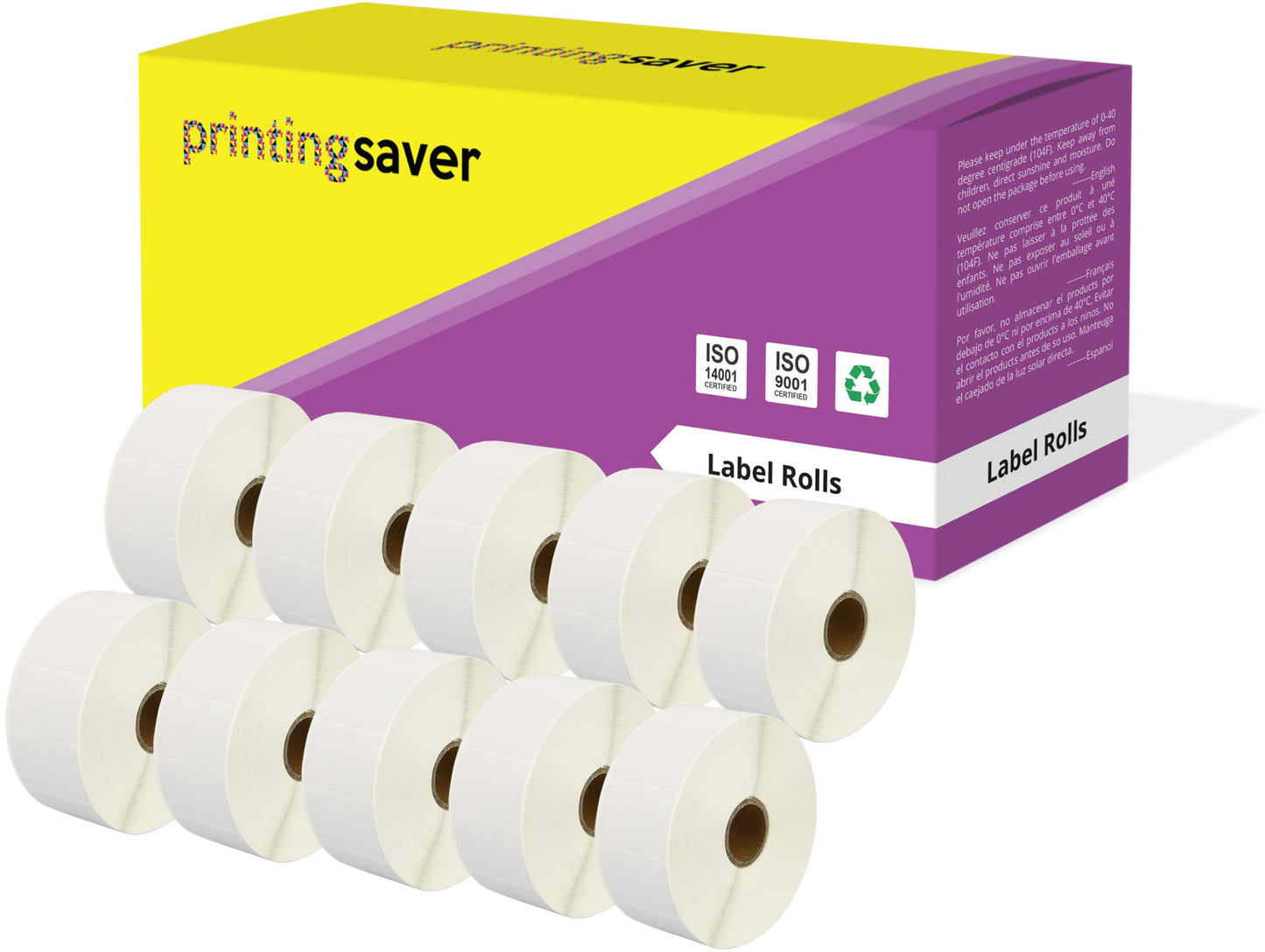Compatible Roll 38mm x 25mm White Direct Thermal Labels for Zebra GK420d ZD420 TLP 2844 Citizen CL-S521 - Printing Saver
