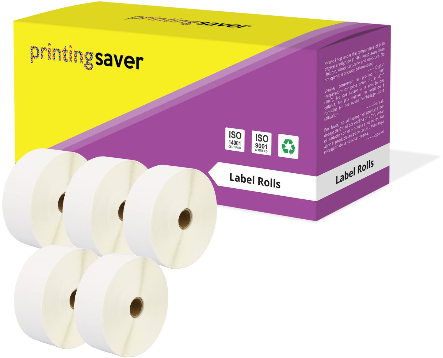 Compatible Roll 50mm x 52mm White Direct Thermal Labels for Zebra GK420d ZD420 TLP 2844 Citizen CL-S521 - Printing Saver