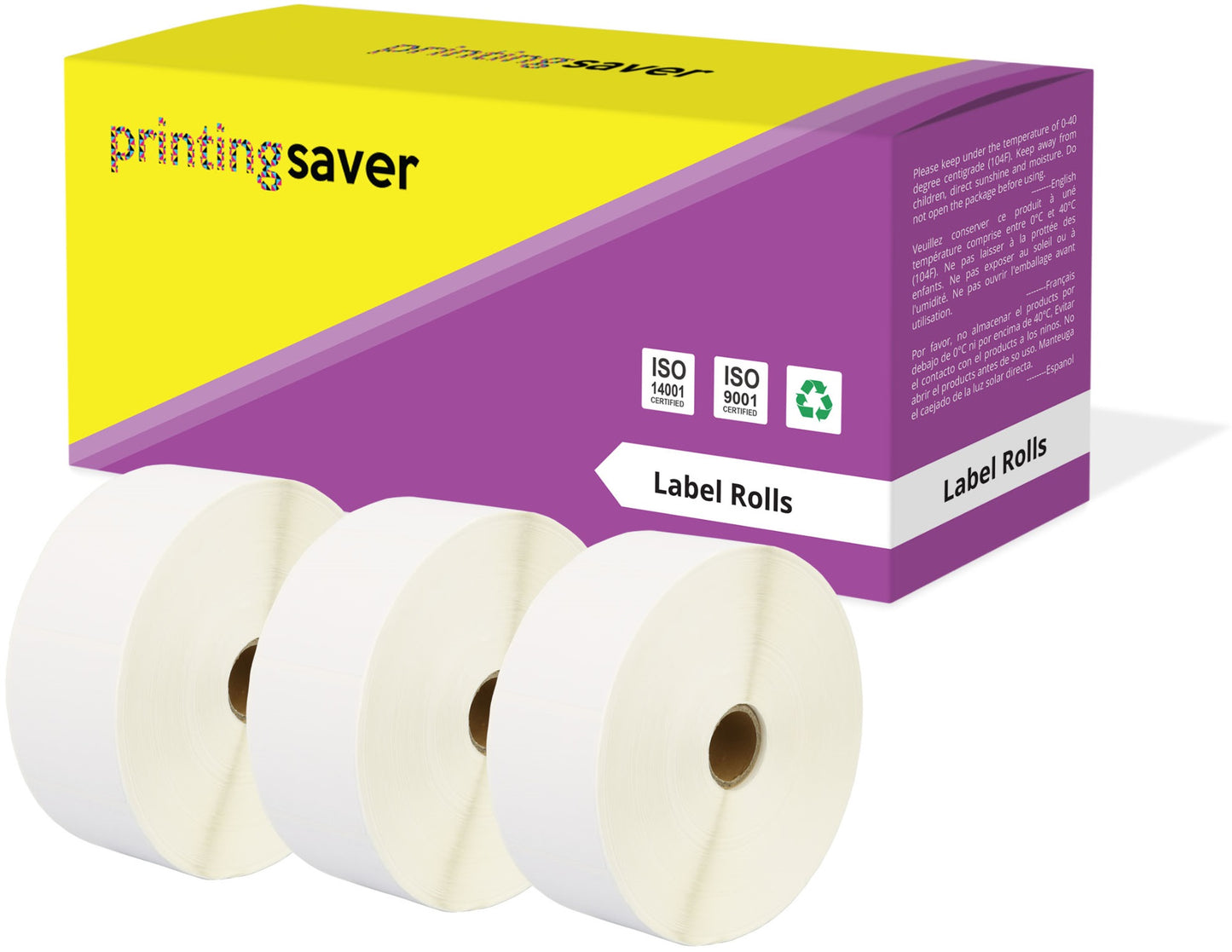 Compatible Roll 50mm x 52mm White Direct Thermal Labels for Zebra GK420d ZD420 TLP 2844 Citizen CL-S521 - Printing Saver