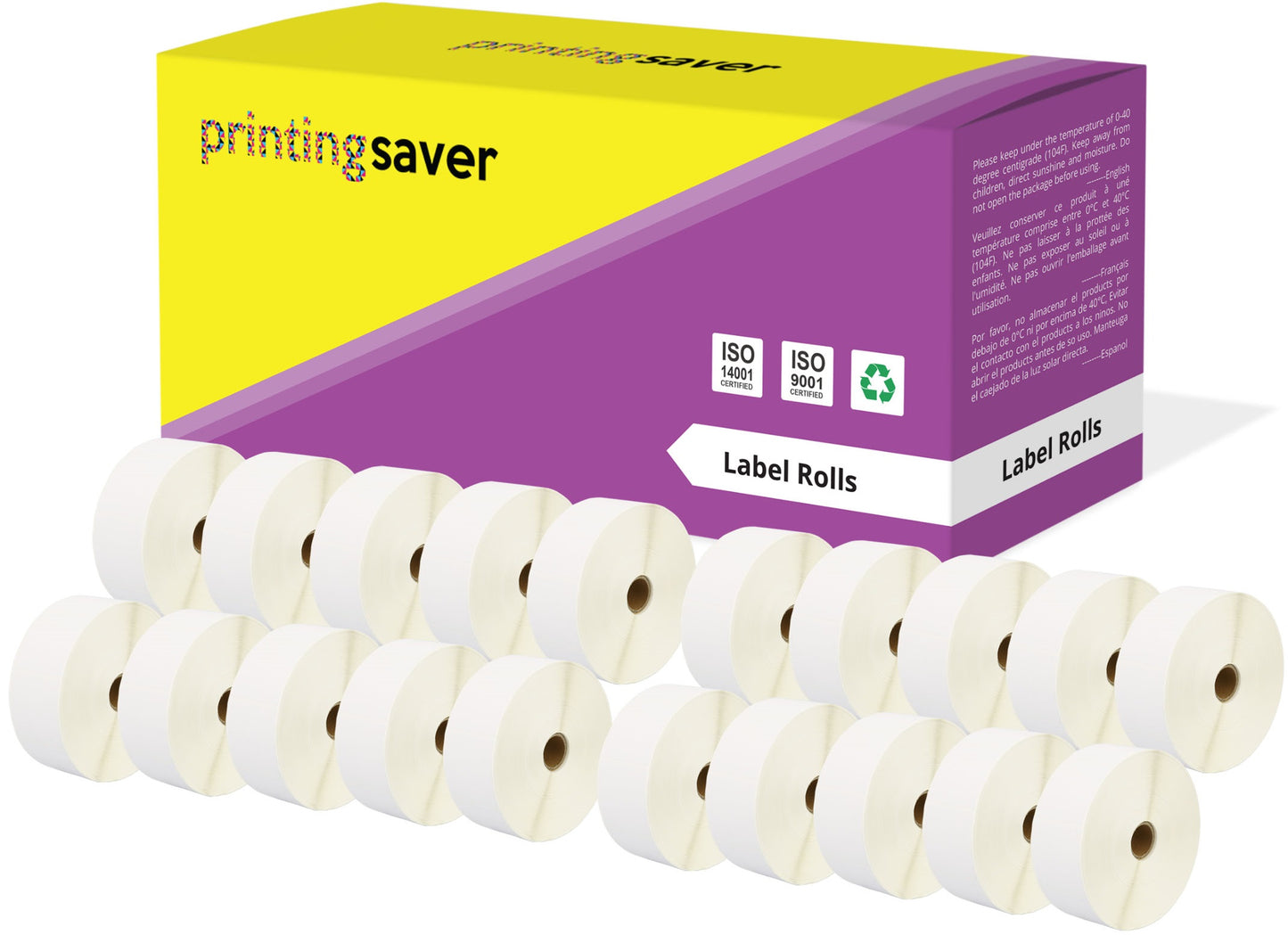 Compatible Roll 50mm x 52mm White Direct Thermal Labels for Zebra GK420d ZD420 TLP 2844 Citizen CL-S521 - Printing Saver