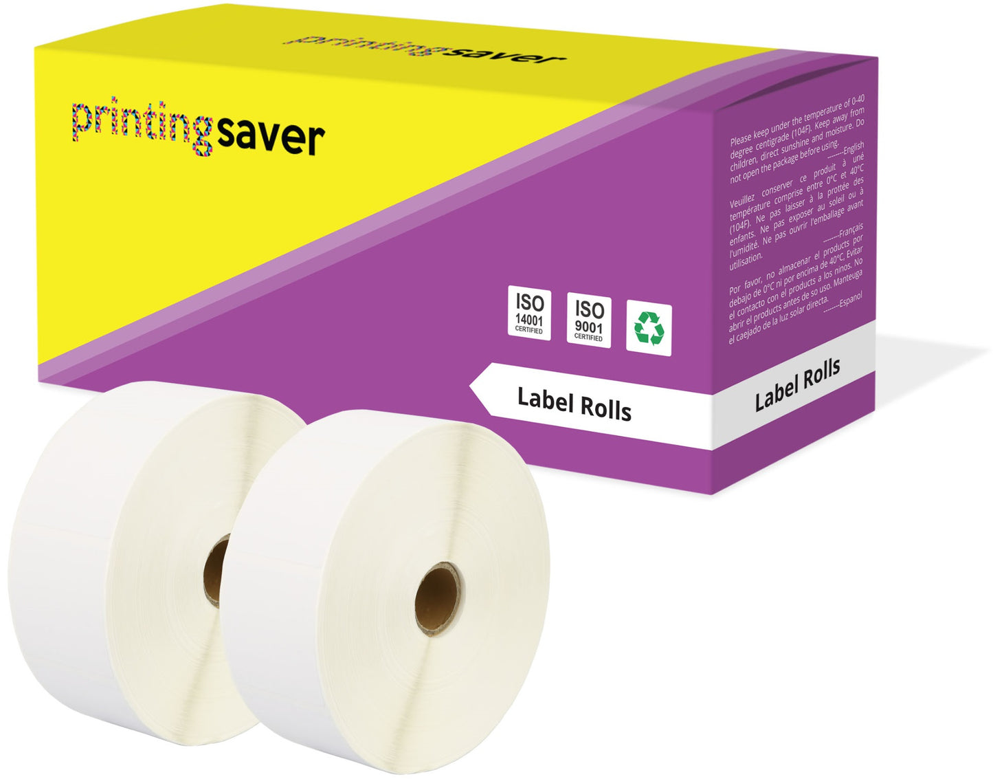 Compatible Roll 50mm x 52mm White Direct Thermal Labels for Zebra GK420d ZD420 TLP 2844 Citizen CL-S521 - Printing Saver