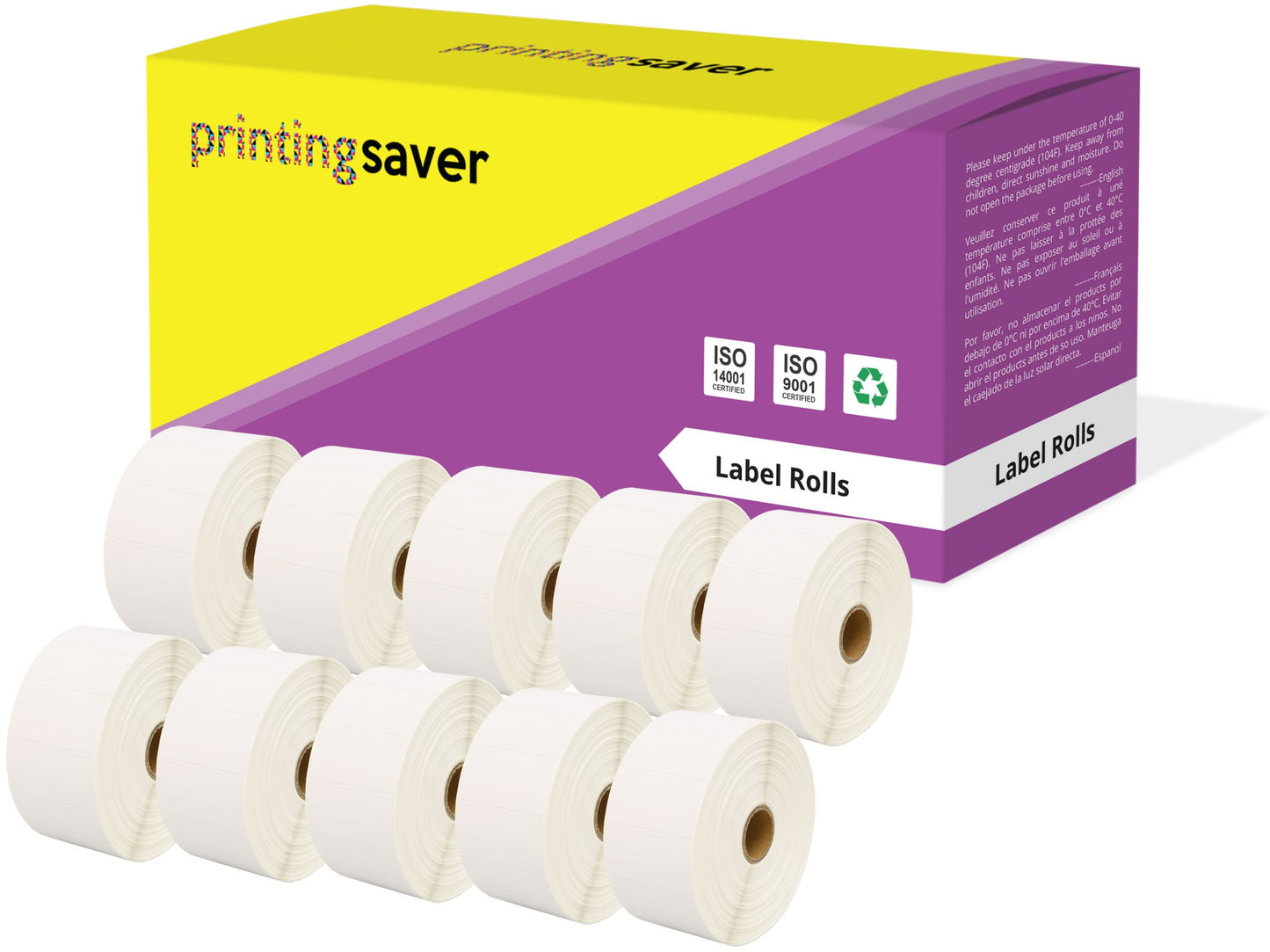 Compatible Roll 52mm x 25mm White Direct Thermal Labels for Zebra GK420d ZD420 TLP 2844 Citizen CL-S521 - Printing Saver