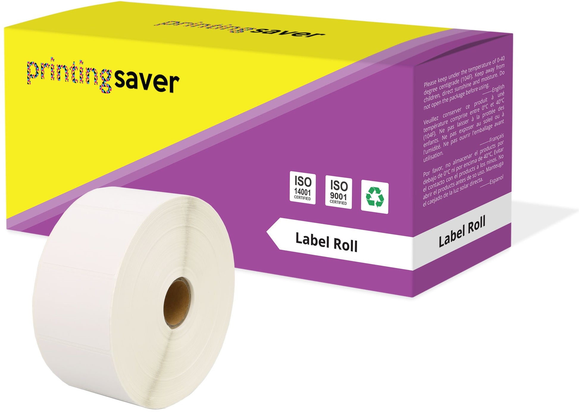 Compatible Roll 52mm x 38mm White Direct Thermal Labels for Zebra GK420d ZD420 TLP 2844 Citizen CL-S521 - Printing Saver