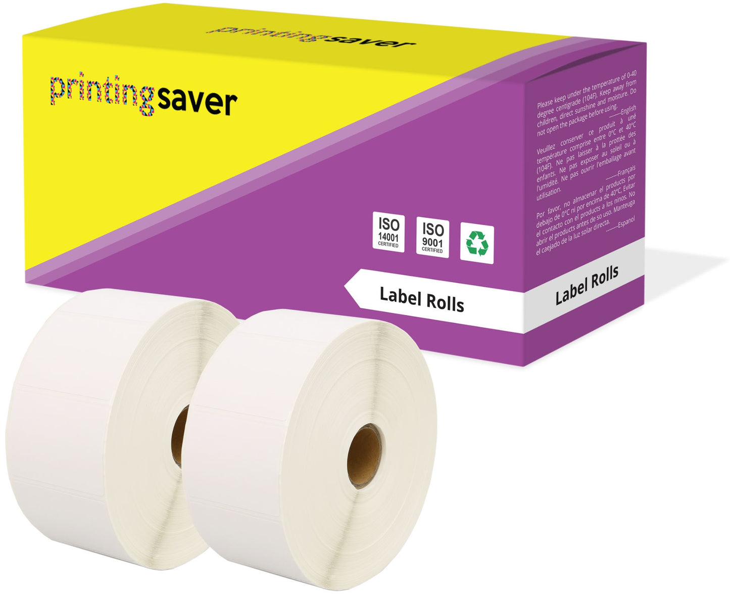 Compatible Roll 52mm x 38mm White Direct Thermal Labels for Zebra GK420d ZD420 TLP 2844 Citizen CL-S521 - Printing Saver
