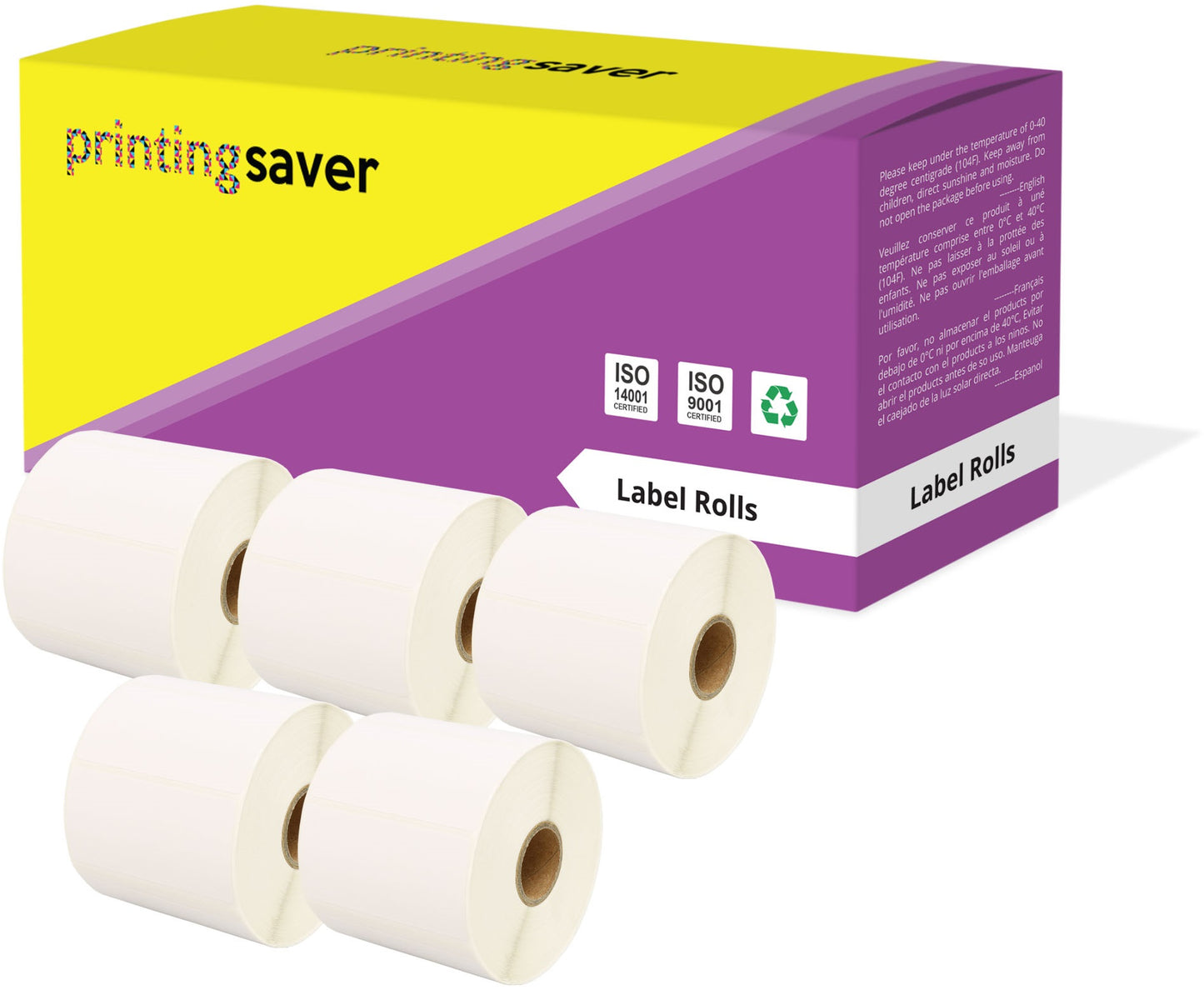 Compatible Roll 72mm x 36mm White Direct Thermal Labels for Zebra GK420d ZD420 TLP 2844 Citizen CL-S521 - Printing Saver