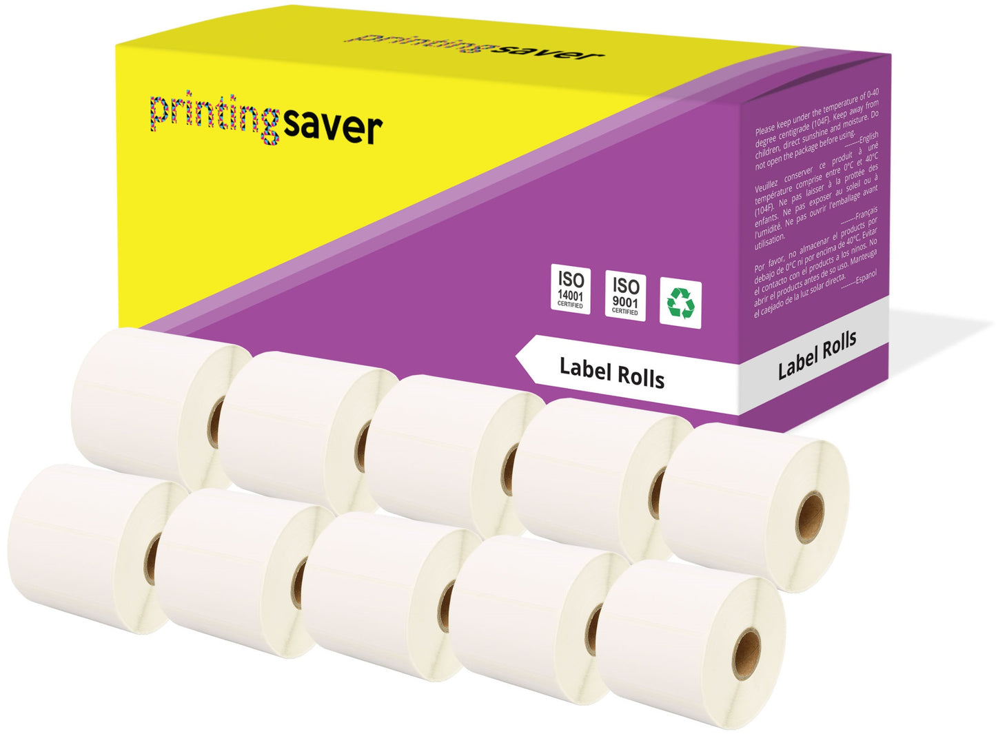 Compatible Roll 72mm x 36mm White Direct Thermal Labels for Zebra GK420d ZD420 TLP 2844 Citizen CL-S521 - Printing Saver