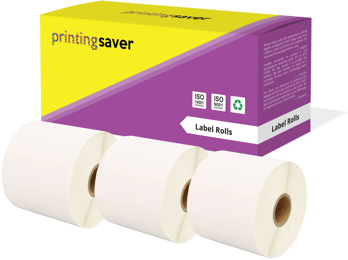 Compatible Roll 72mm x 36mm White Direct Thermal Labels for Zebra GK420d ZD420 TLP 2844 Citizen CL-S521 - Printing Saver