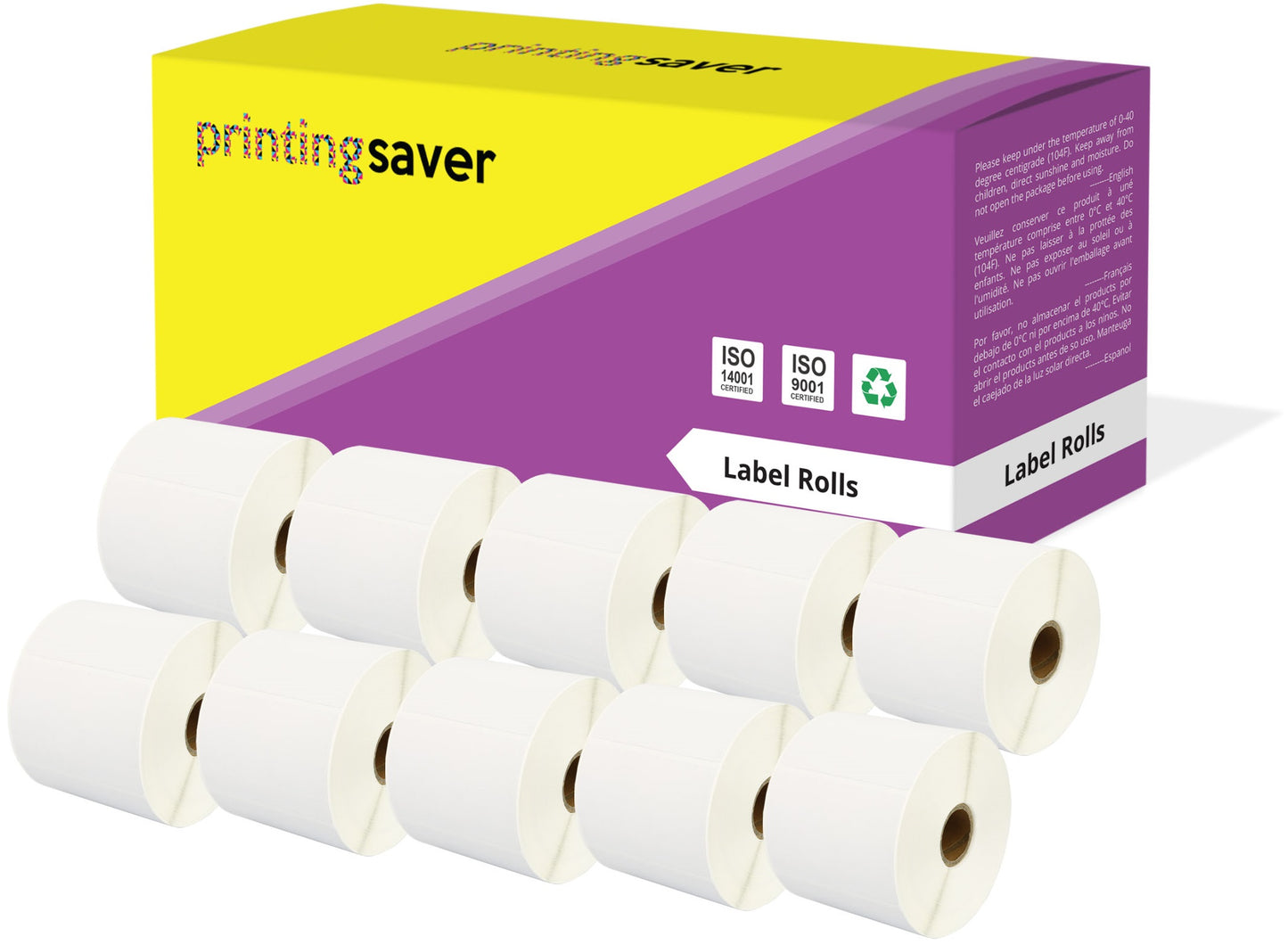 Compatible Roll 76mm x 51mm White Direct Thermal Labels for Zebra GK420d ZD420 TLP 2844 Citizen CL-S521 - Printing Saver