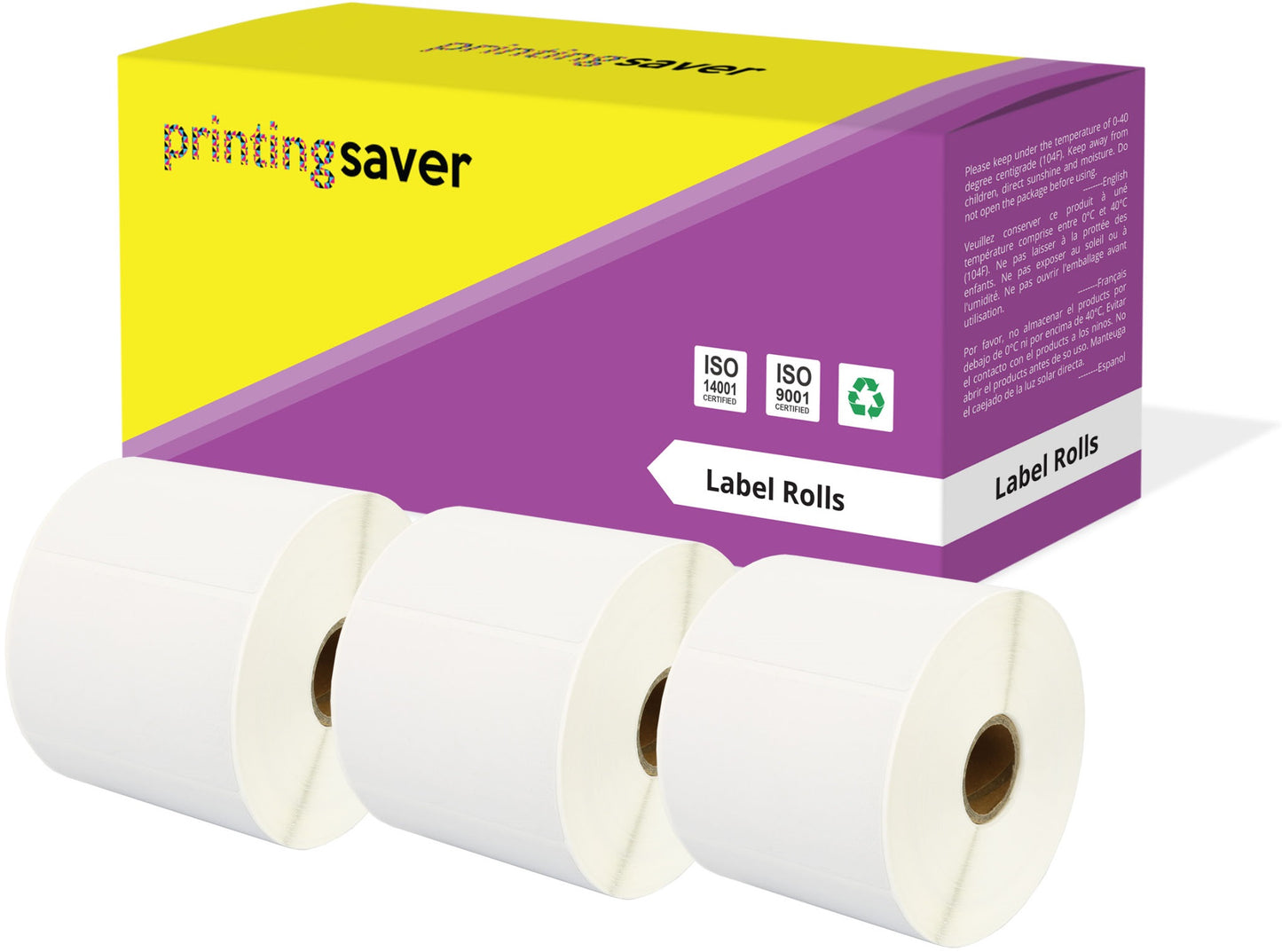 Compatible Roll 76mm x 51mm White Direct Thermal Labels for Zebra GK420d ZD420 TLP 2844 Citizen CL-S521 - Printing Saver