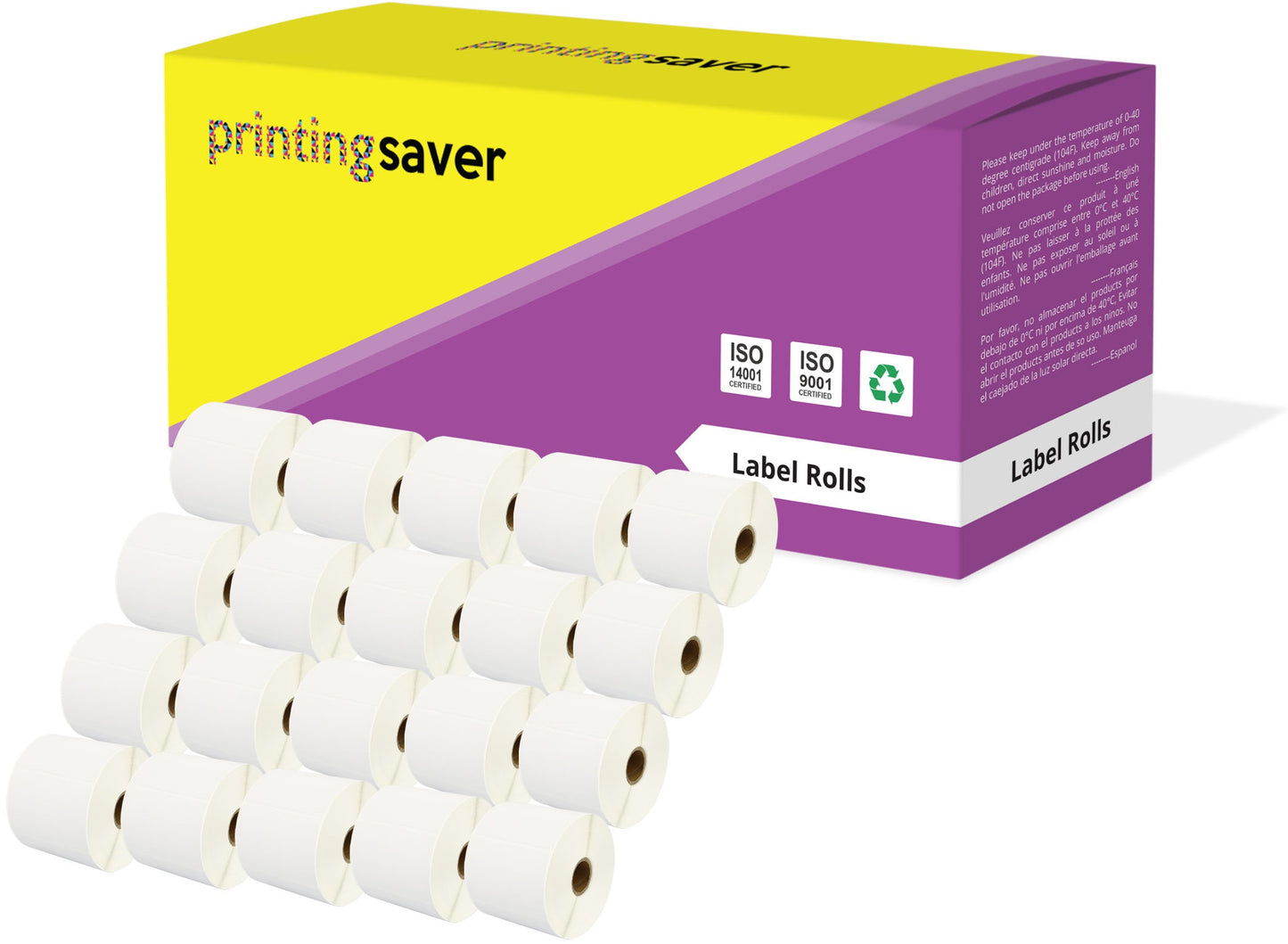 Compatible Roll 76mm x 51mm White Direct Thermal Labels for Zebra GK420d ZD420 TLP 2844 Citizen CL-S521 - Printing Saver