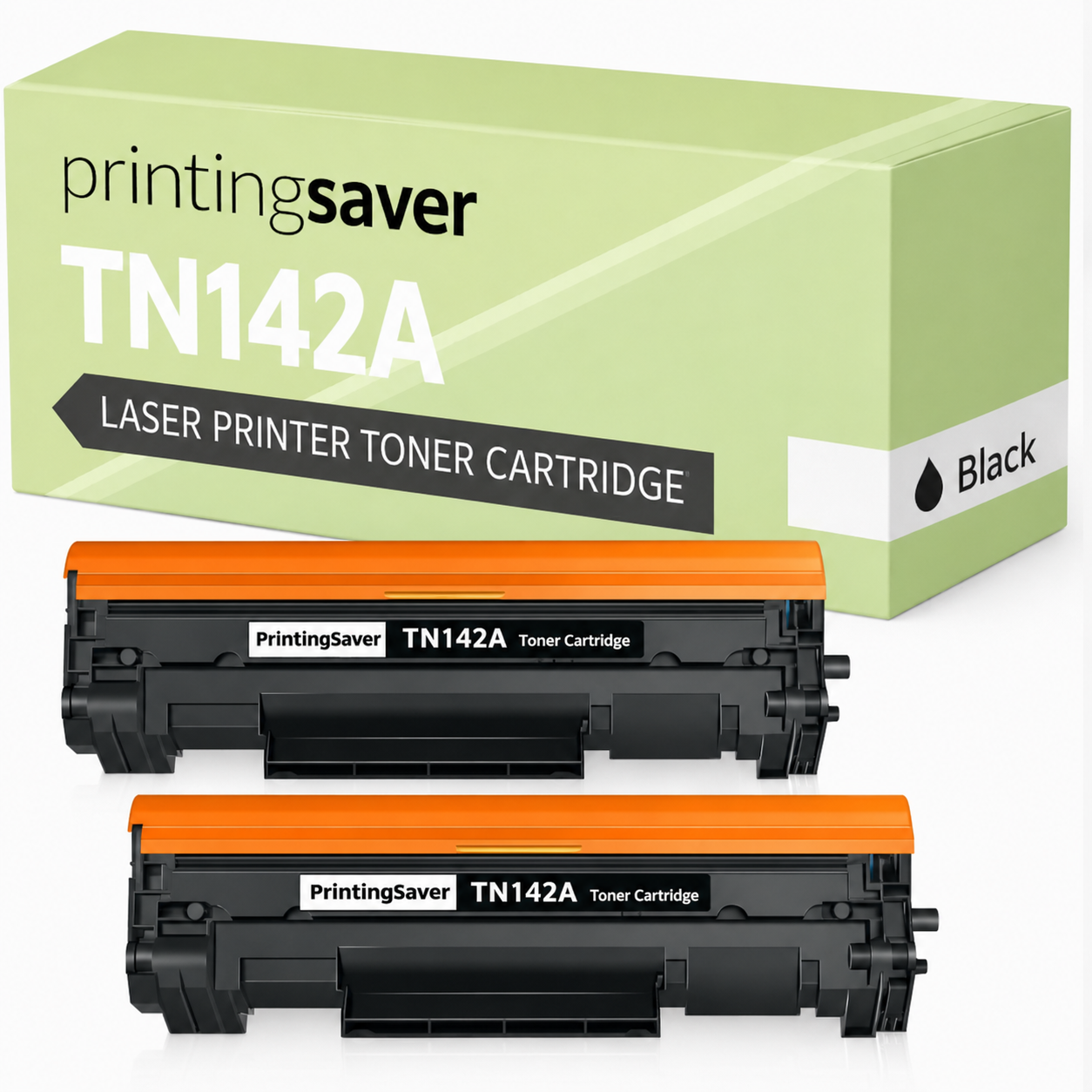 142A Toner Cartridge 2 Pack with Chip Compatible Replacement for HP W1420A W1420X 142A 142X for LaserJet M110w M110 MFP M140w M140 M139w M139 (2 Black) - Printing Saver