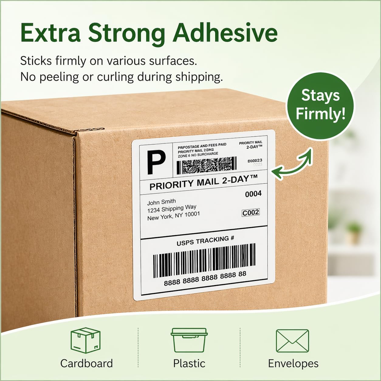 8 Pack 4x6 Shipping Labels (100x150mm), 500 Labels/Stack, Compatible with Zebra GK420D GX420D GK420T & Toshiba TEC B-SV4D B-SV4T, Citizen CLP Series, Eltron TLP2742 – Thermal Address Labels - Printing Saver