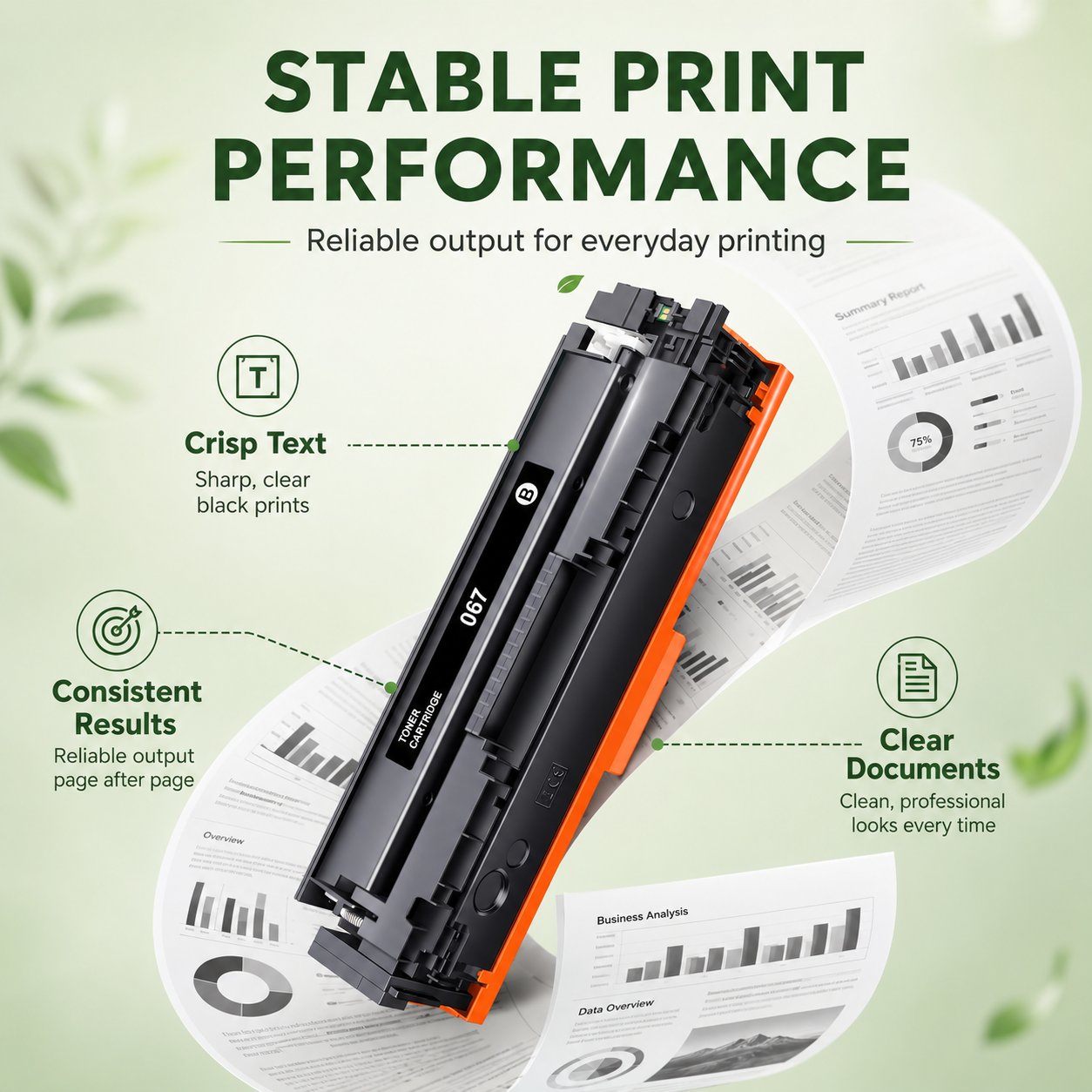 067 CRG-067 Black Toner Cartridge with Chip for Canon Printers