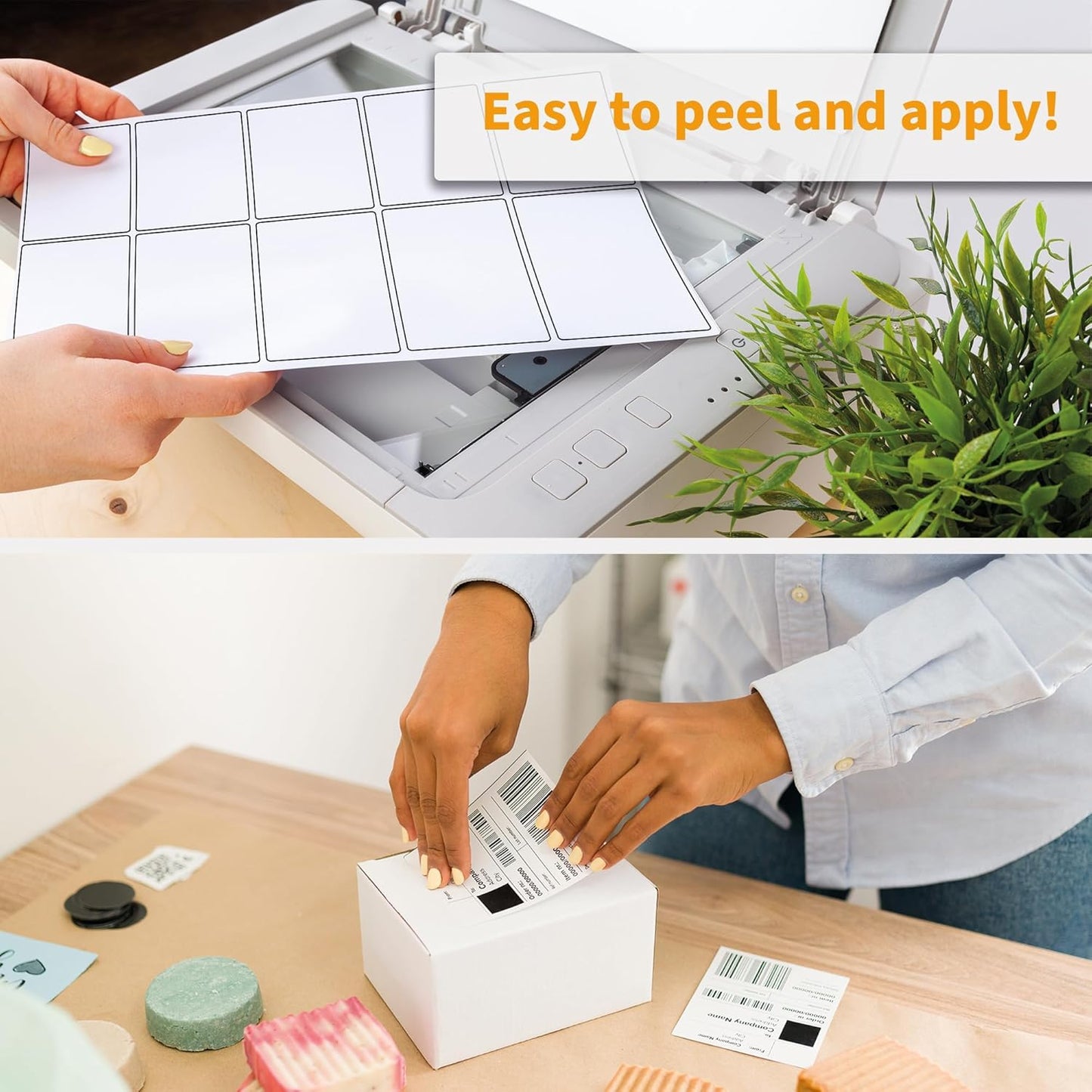 14 Address Labels Per A4 Sheet, 50 Sheets Label, Self Adhesive Mailing Printer Shipping Label for Inkjet and Laser Printers, Printable Sticky Sheet Sticker