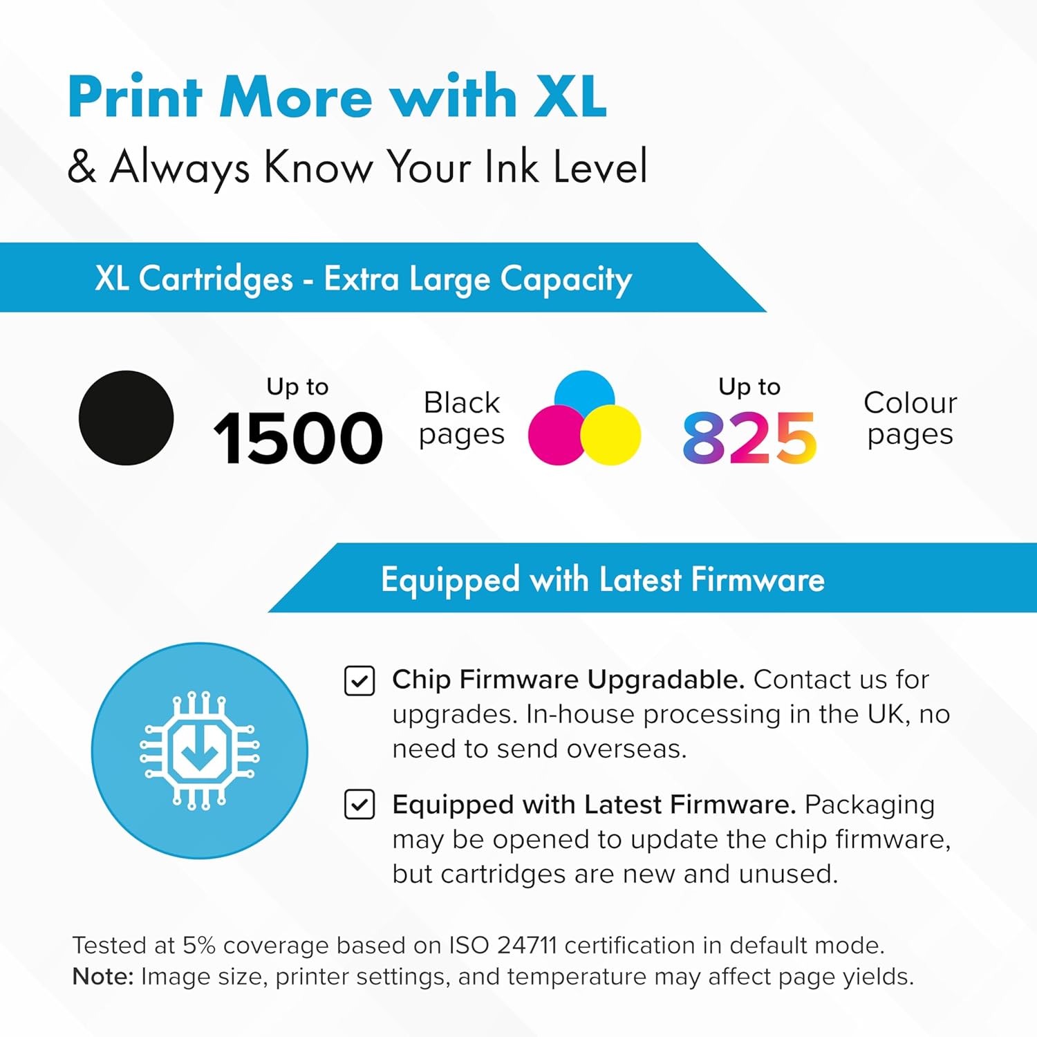 903 XL Multipack Ink Cartridges Replacement for HP 903 XL with Upgraded Chip Compatible for HP Officejet Pro 6970 6960 Officejet 6950 6960 All-in-One Inkjet (1x Black XL & 1x C/M/Y) - Printing Saver