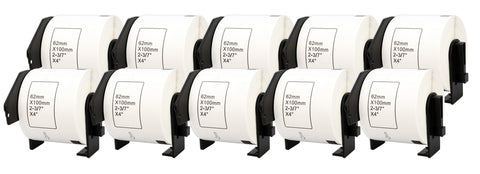 DK-11202 62 x 100 mm Compatible Shipping Labels Roll for Brother P-Touch QL-1100 QL-1060N QL-500 QL-700 QL-800 - Printing Saver
