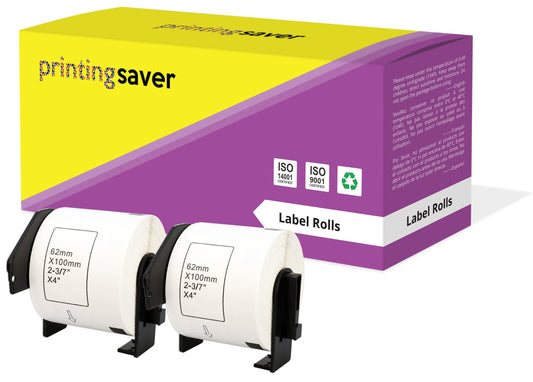 Compatible Roll DK11202 DK-11202 62mm x 100mm Address Labels for Brother P-Touch QL-1050 QL-550 QL-500 QL-570 - Printing Saver