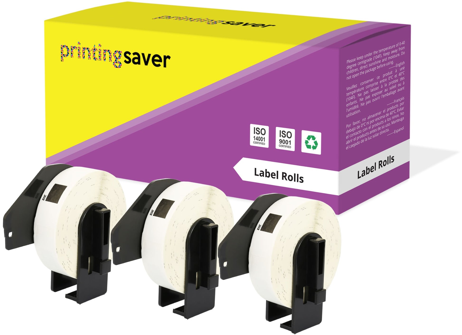 Compatible Roll DK11203 DK-11203 17mm x 87mm File Folder Labels for Brother P-Touch QL-1050 QL-550 QL-500 QL-570 - Printing Saver