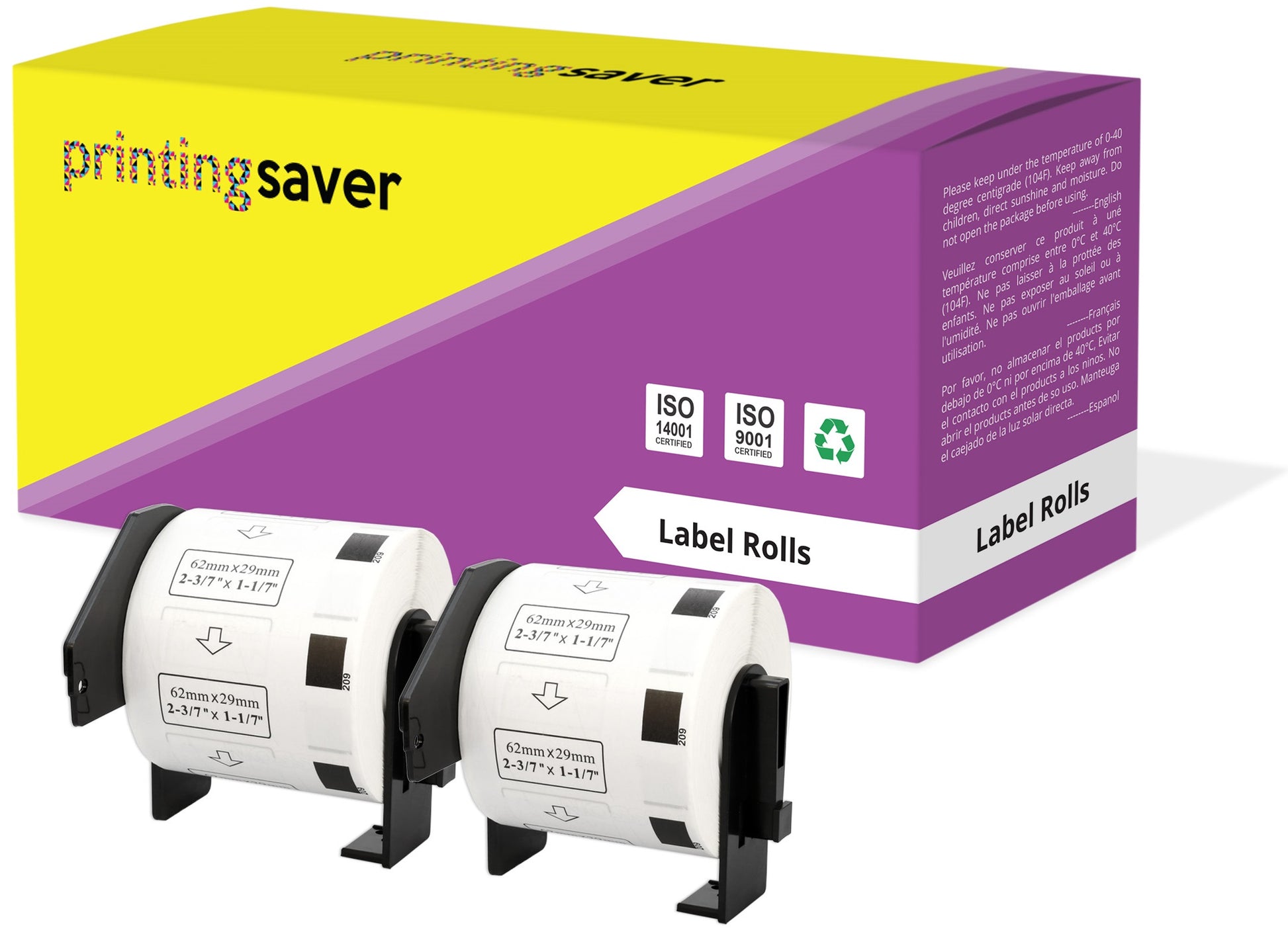 Compatible Roll DK11209 DK-11209 29mm x 62mm Address Labels for Brother P-Touch QL-1050 QL-550 QL-500 QL-570 - Printing Saver