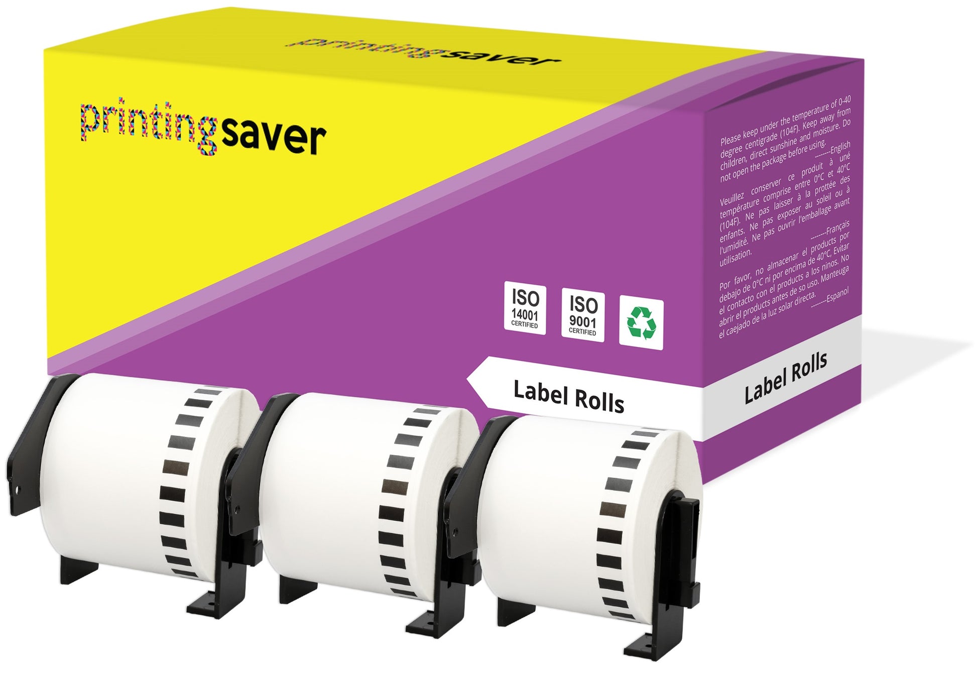 Compatible Roll DK22205 DK-22205 62mm x 30.48m Continuous Address Labels for Brother P-Touch QL-1050 QL-550 QL-500 QL-570 - Printing Saver