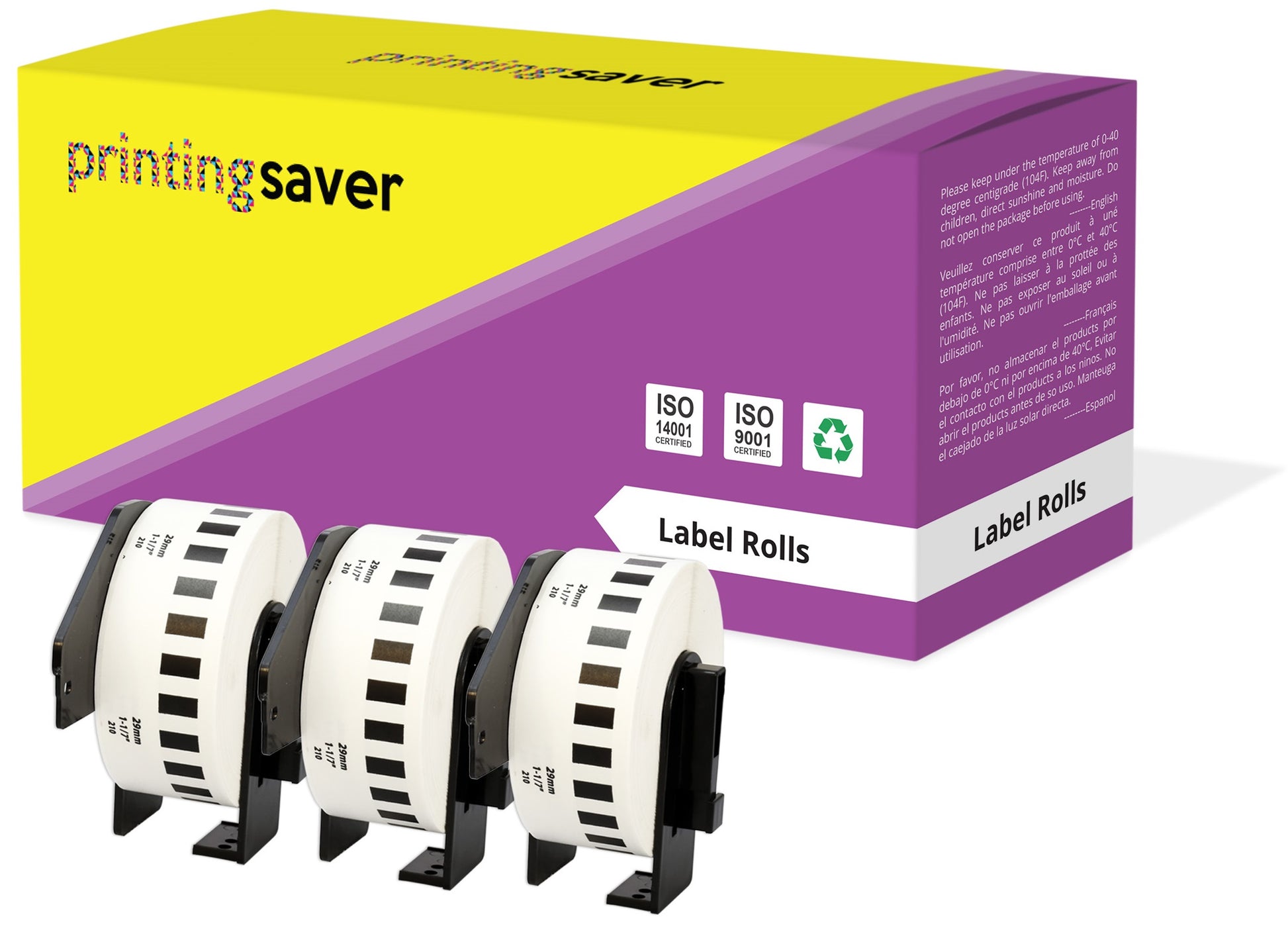 Compatible Roll DK22210 DK-22210 29mm x 30.48m Continuous Address Labels for Brother P-Touch QL-1050 QL-550 QL-500 QL-570 - Printing Saver