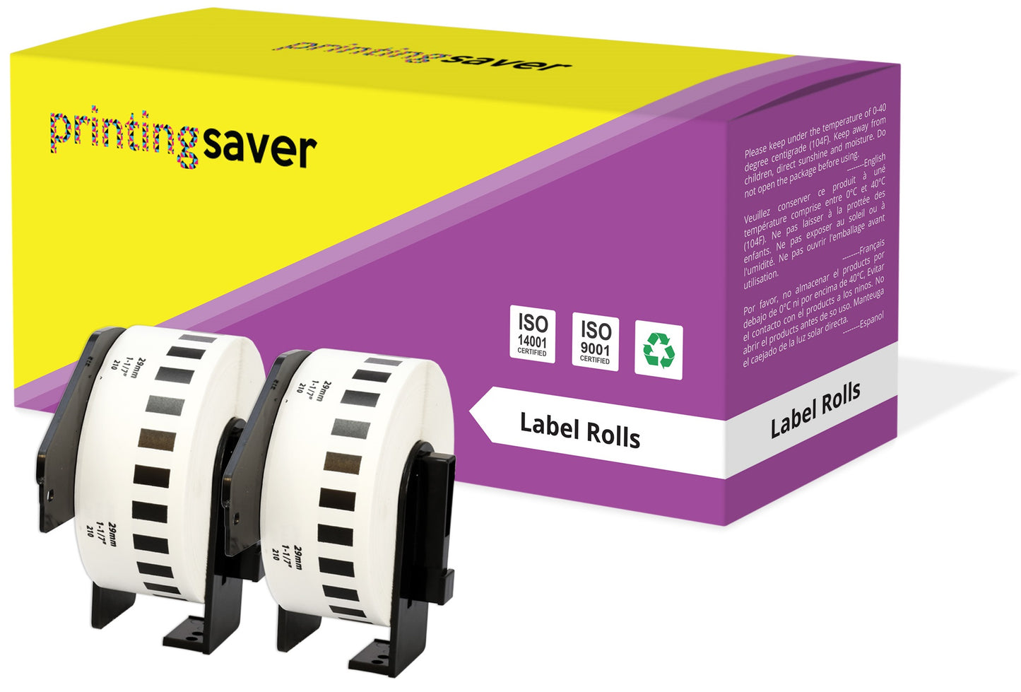 Compatible Roll DK22210 DK-22210 29mm x 30.48m Continuous Address Labels for Brother P-Touch QL-1050 QL-550 QL-500 QL-570 - Printing Saver