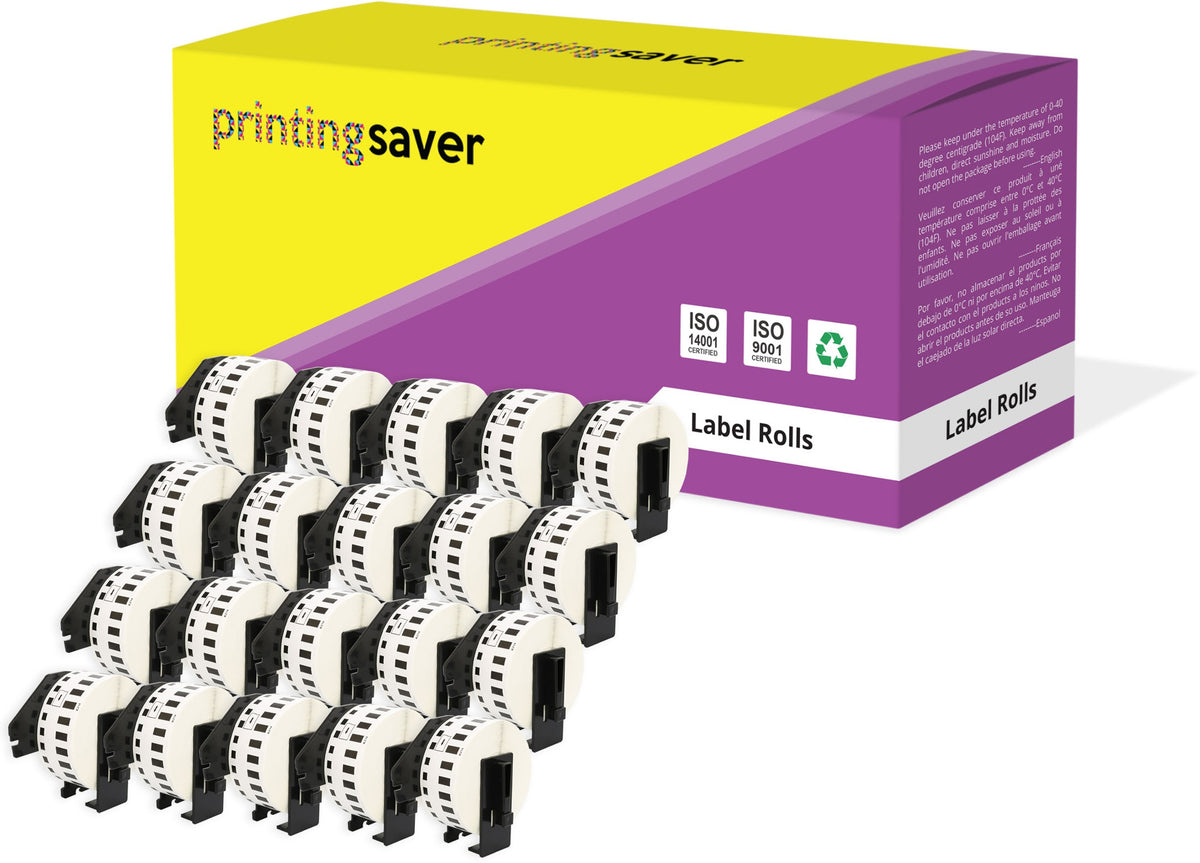 Compatible Roll DK22214 DK-22214 12mm x 30.48m Continuous Address Labels for Brother P-Touch QL-1050 QL-550 QL-500 QL-570 - Printing Saver