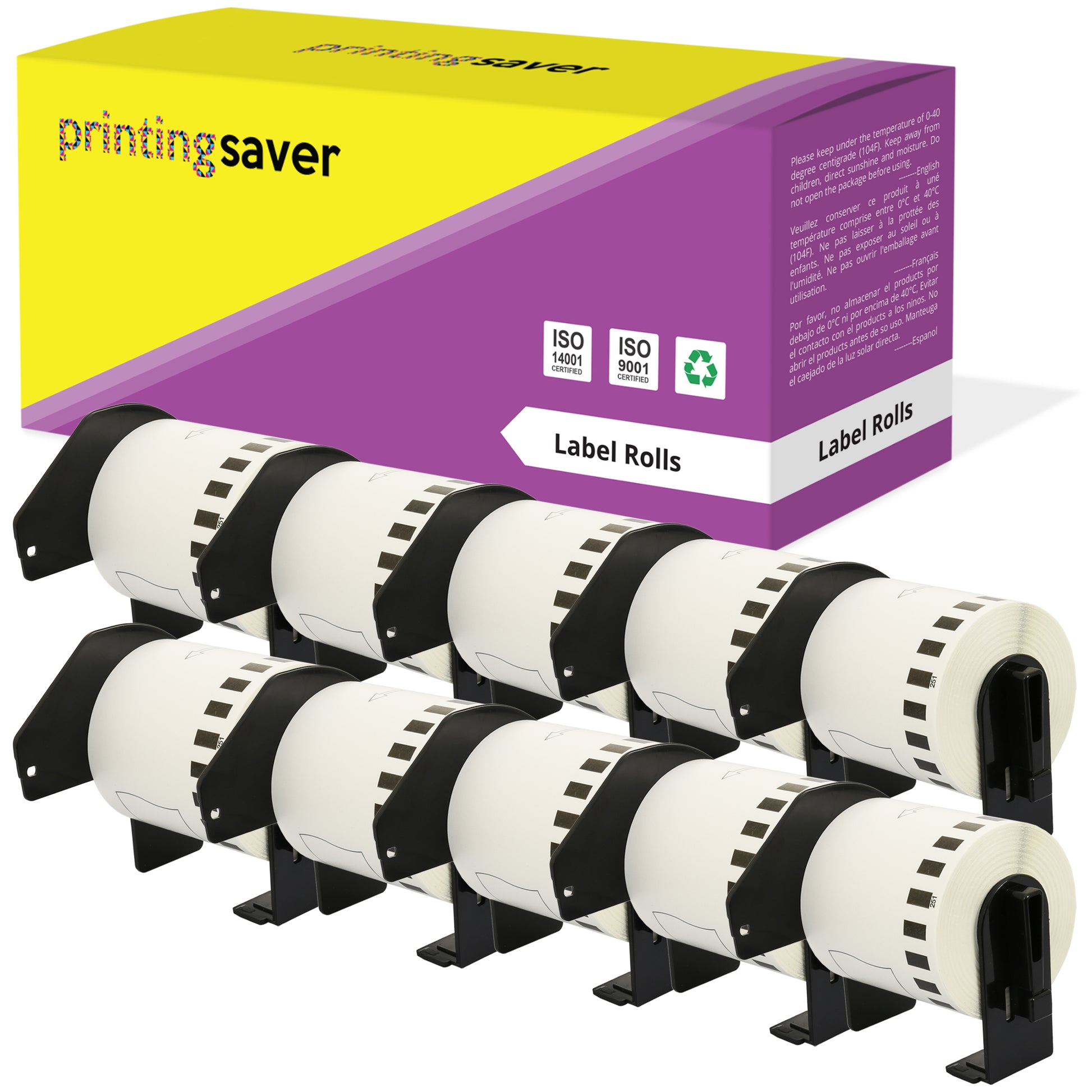 Compatible Roll DK22251 DK-22251 62mm x 15.24m Continuous Labels for Brother P-Touch - Printing Saver
