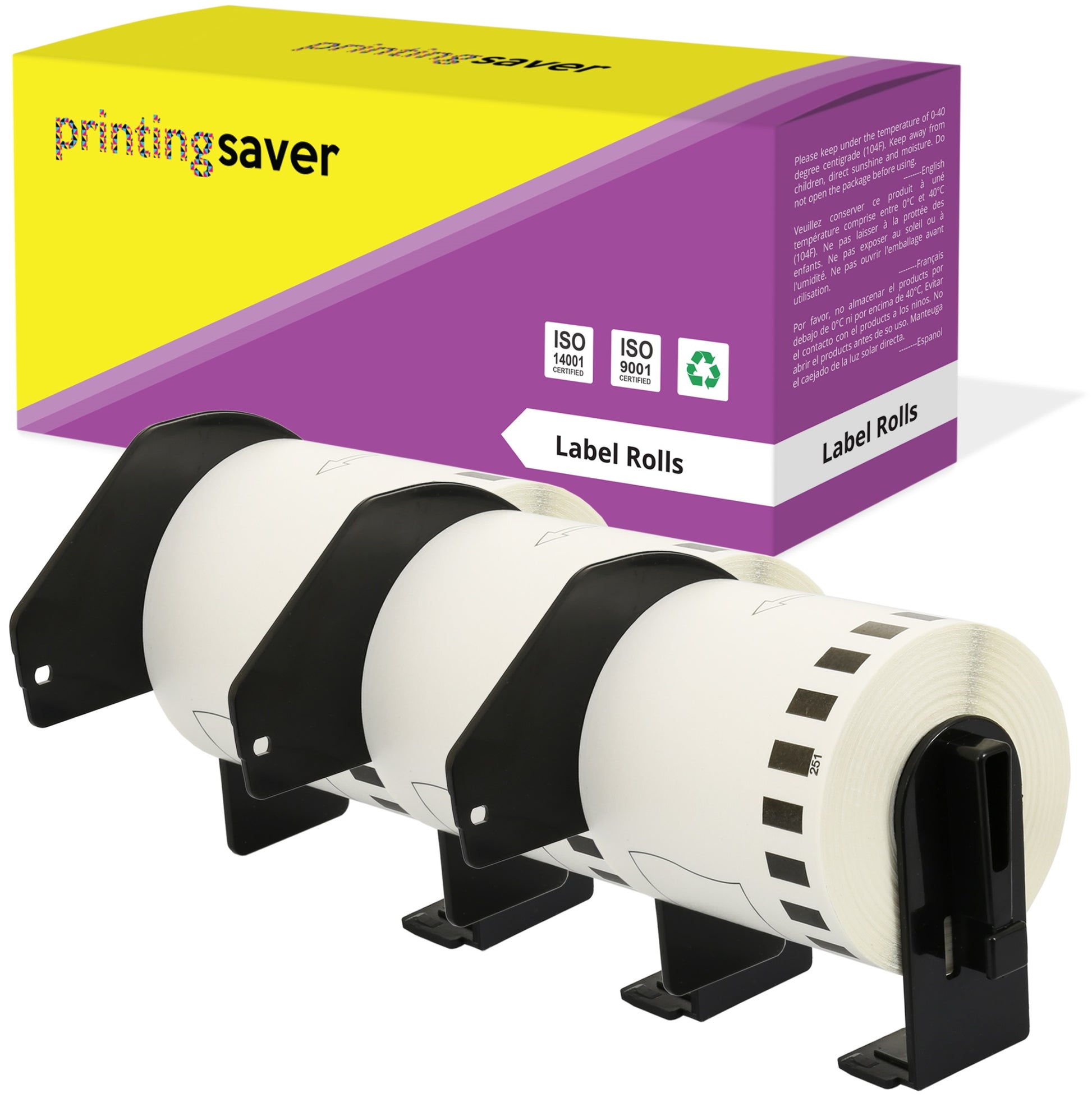 Compatible Roll DK22251 DK-22251 62mm x 15.24m Continuous Labels for Brother P-Touch - Printing Saver