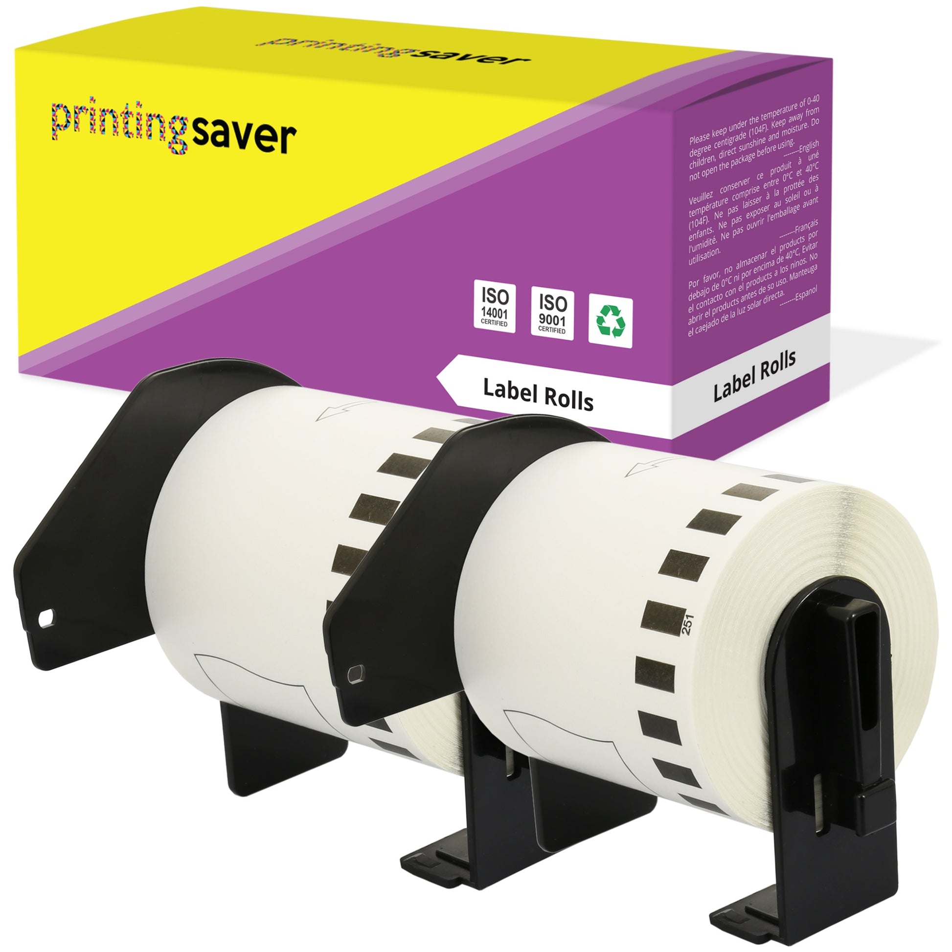 Compatible Roll DK22251 DK-22251 62mm x 15.24m Continuous Labels for Brother P-Touch - Printing Saver