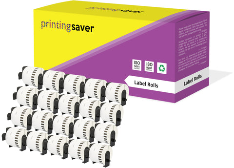 Compatible Roll DK44205 DK-44205 62mm x 30.48m Continuous Removable Labels for Brother P-Touch QL-1050 QL-550 QL-500 QL-570 - Printing Saver