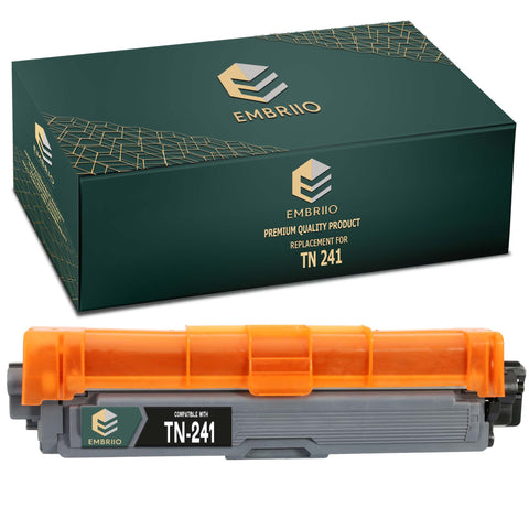 EMBRIIO TN241 TN-241BK Black Compatible Toner Cartridge Replacement for Brother HL-3140CW 3150CDW 3170CDW DCP-9015CDW 9020CDW MFC-9140CDN 9330CDW 9340CDW 9332CDW 9142CDN