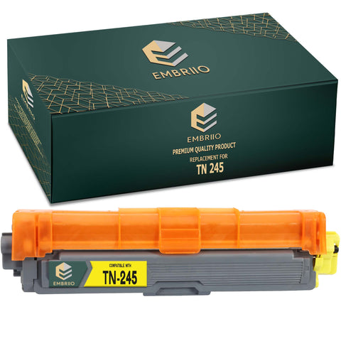 EMBRIIO TN245 TN-245Y Yellow Compatible Toner Cartridge Replacement for Brother HL-3140CW 3150CDW 3170CDW DCP-9015CDW 9020CDW MFC-9140CDN 9330CDW 9340CDW 9332CDW 9142CDN