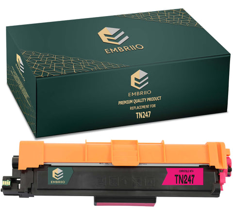 EMBRIIO TN-247 TN-247M Magenta Compatible Toner Cartridge Replacement for Brother DCP-L3550CDW HL-L3210CW DCP-L3510CDW HL-L3230CDW HL-L3270CDW MFC-L3750CDW MFC-L3710CW MFC-L3770CDW MFC-L3730CDN