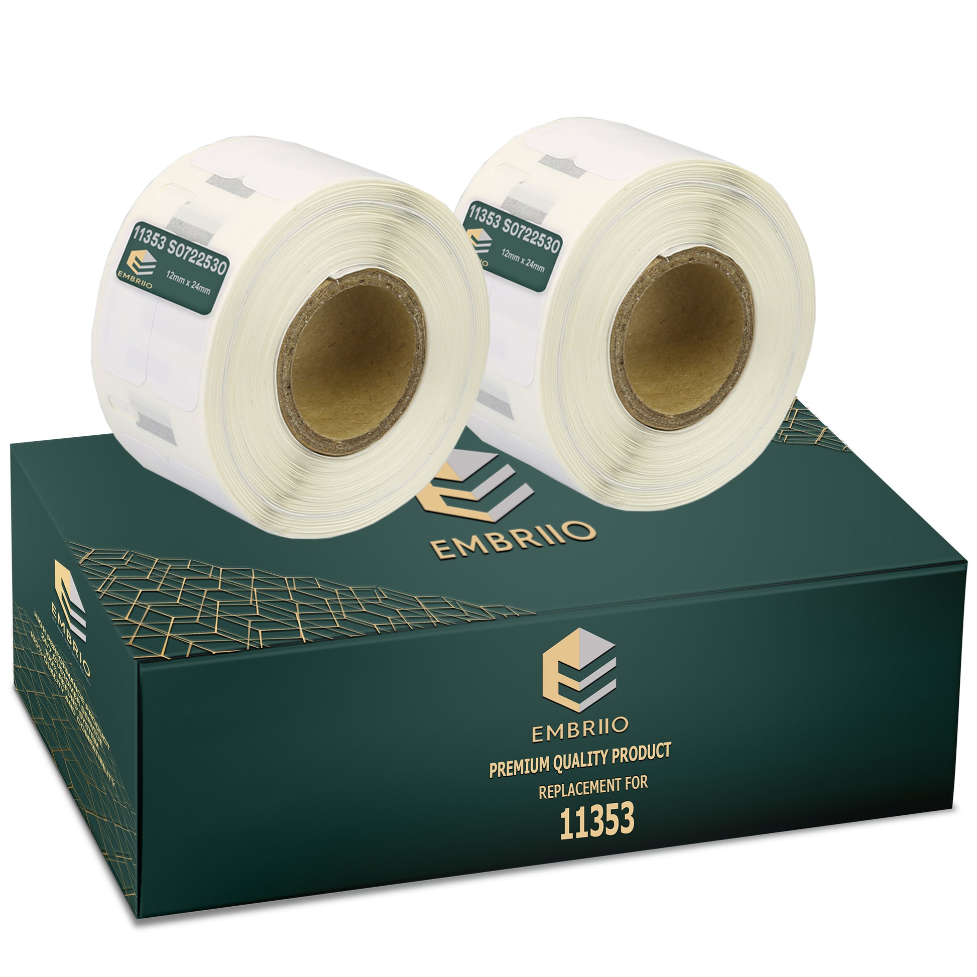 Compatible Dymo 11353 labels - 12mm x 24mm