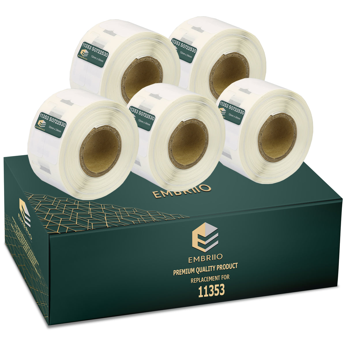 Compatible Dymo 11353 labels - 12mm x 24mm